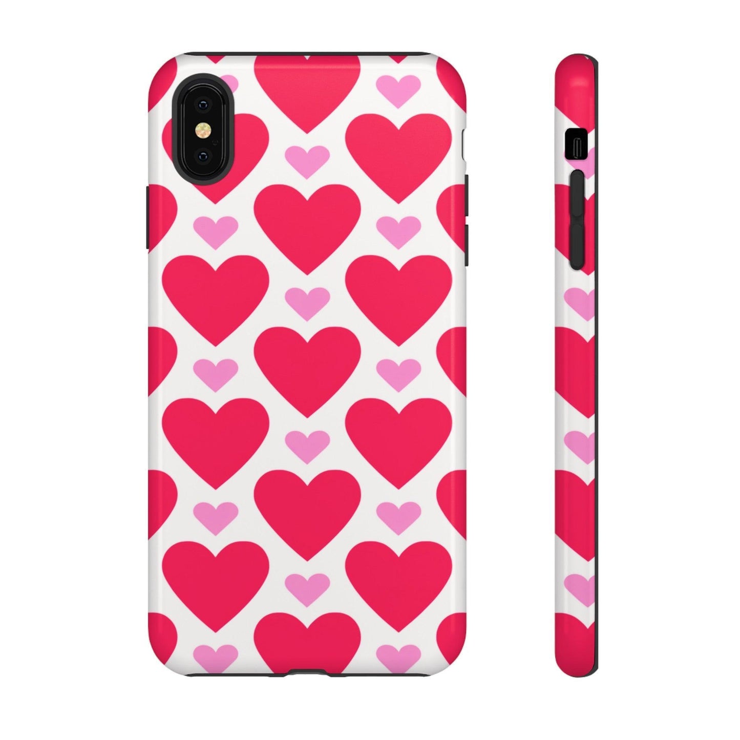 Tough Phone Case :" Eclectic Elegance Phone Case Collection" ( Hearts patterns)