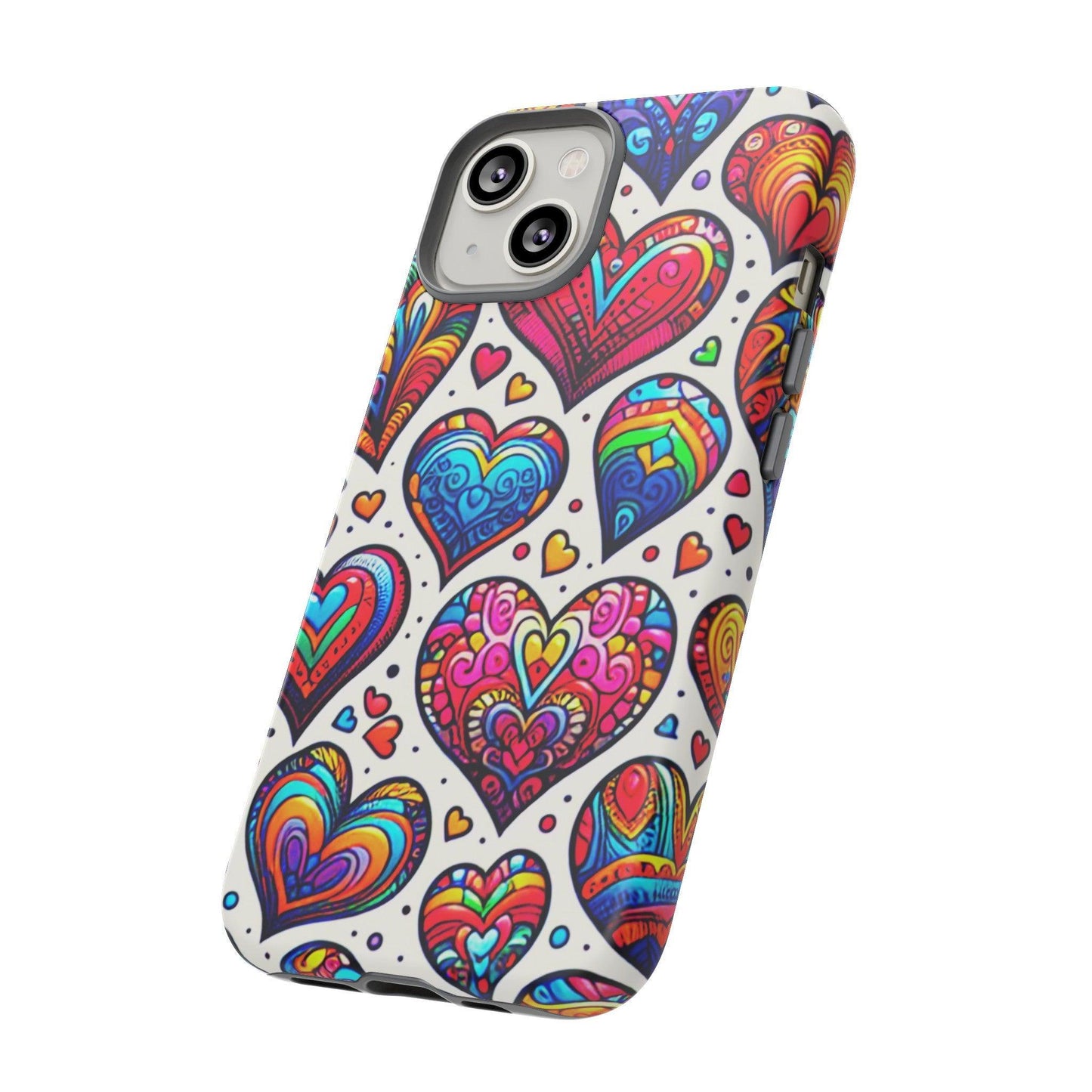 Tough Phone Case :" Eclectic Elegance Phone Case Collection" ( Hearts patterns)