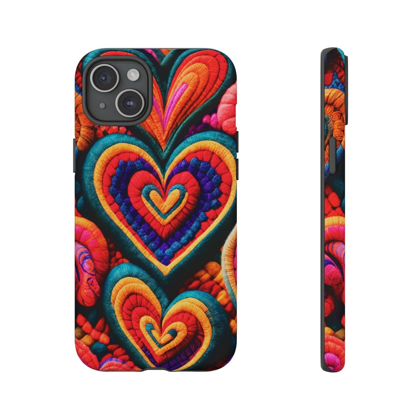 Tough Phone Case :" Eclectic Elegance Phone Case Collection" ( Hearts patterns)