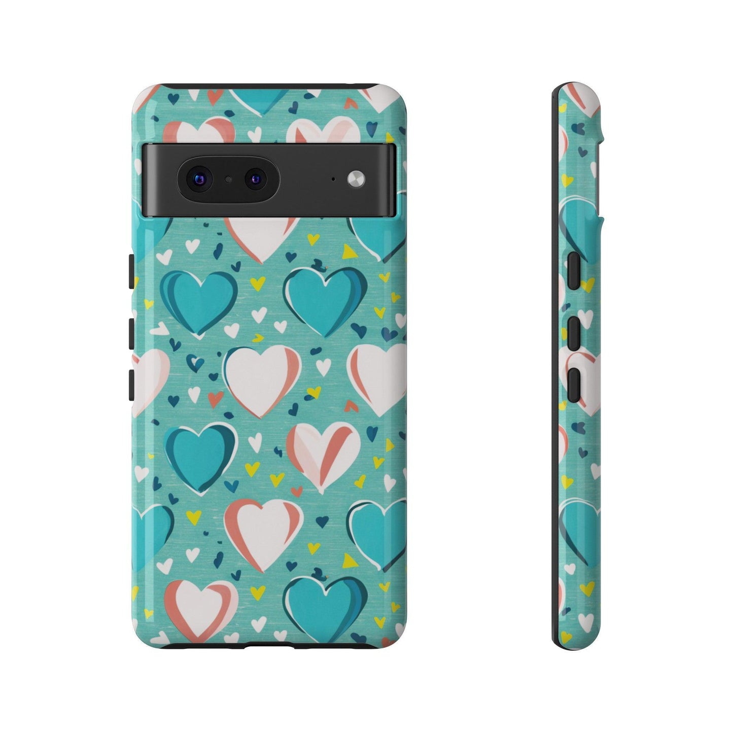 Tough Phone Case :" Eclectic Elegance Phone Case Collection" ( Hearts patterns)