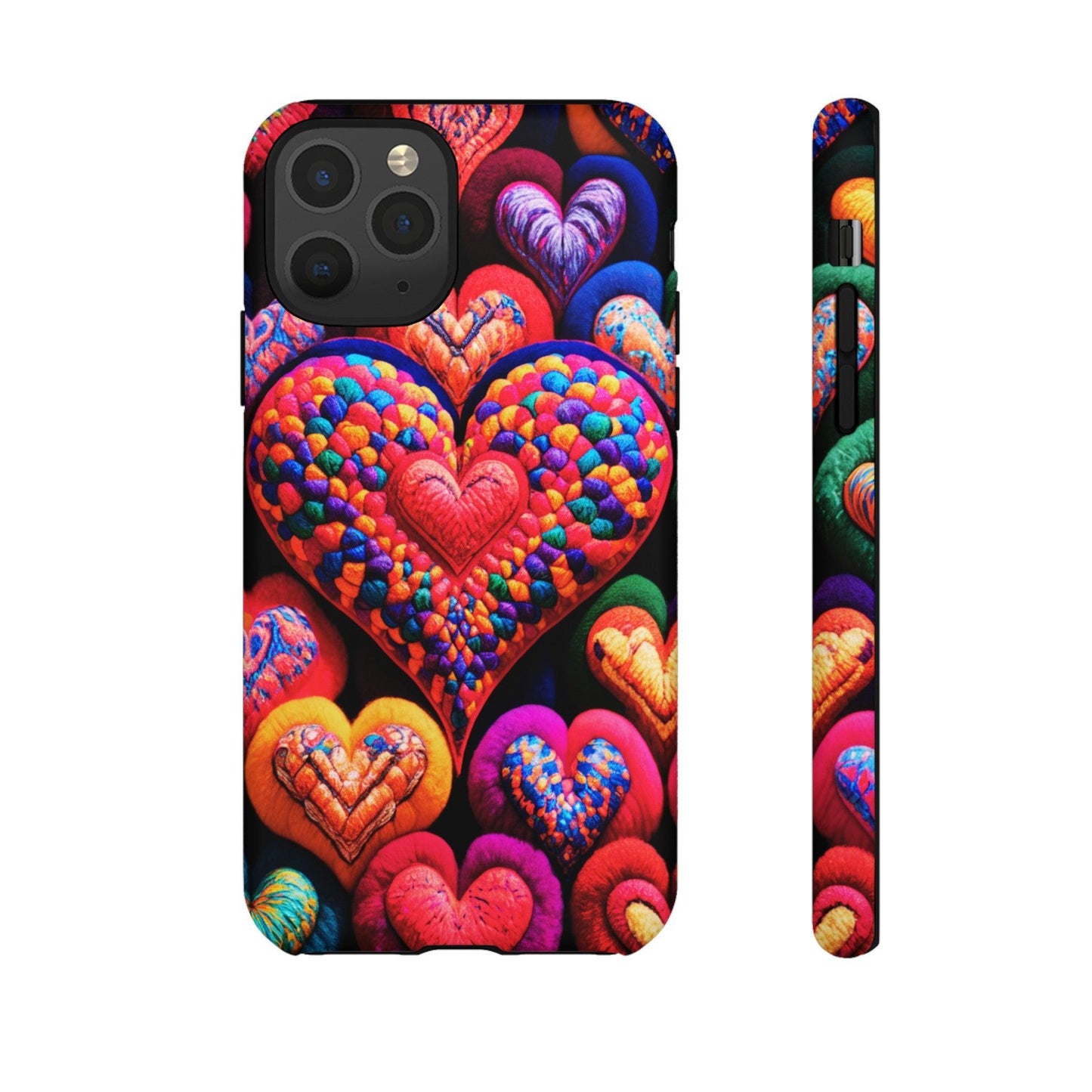 Tough Phone Case :" Eclectic Elegance Phone Case Collection" ( Hearts patterns)