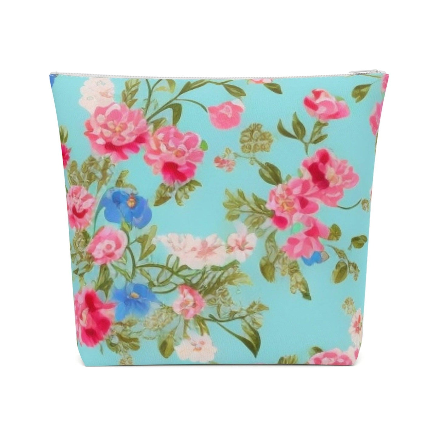 Colorful Floral Cotton Cosmetic Bag Vibrant and Stylish Makeup Bag, Perfect for Personal Use & Gifts - Cosmic Creations by Karen