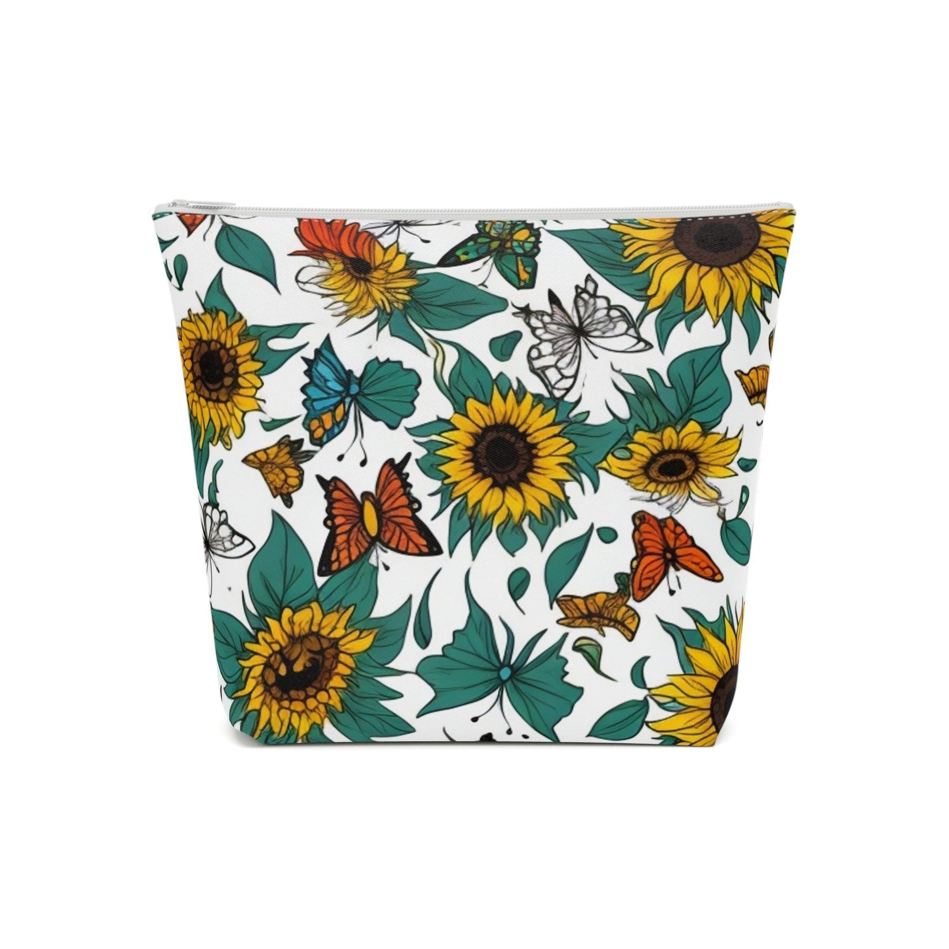 Colorful Floral Cotton Cosmetic Bag Vibrant and Stylish Makeup Bag, Perfect for Personal Use & Gifts - Cosmic Creations by Karen