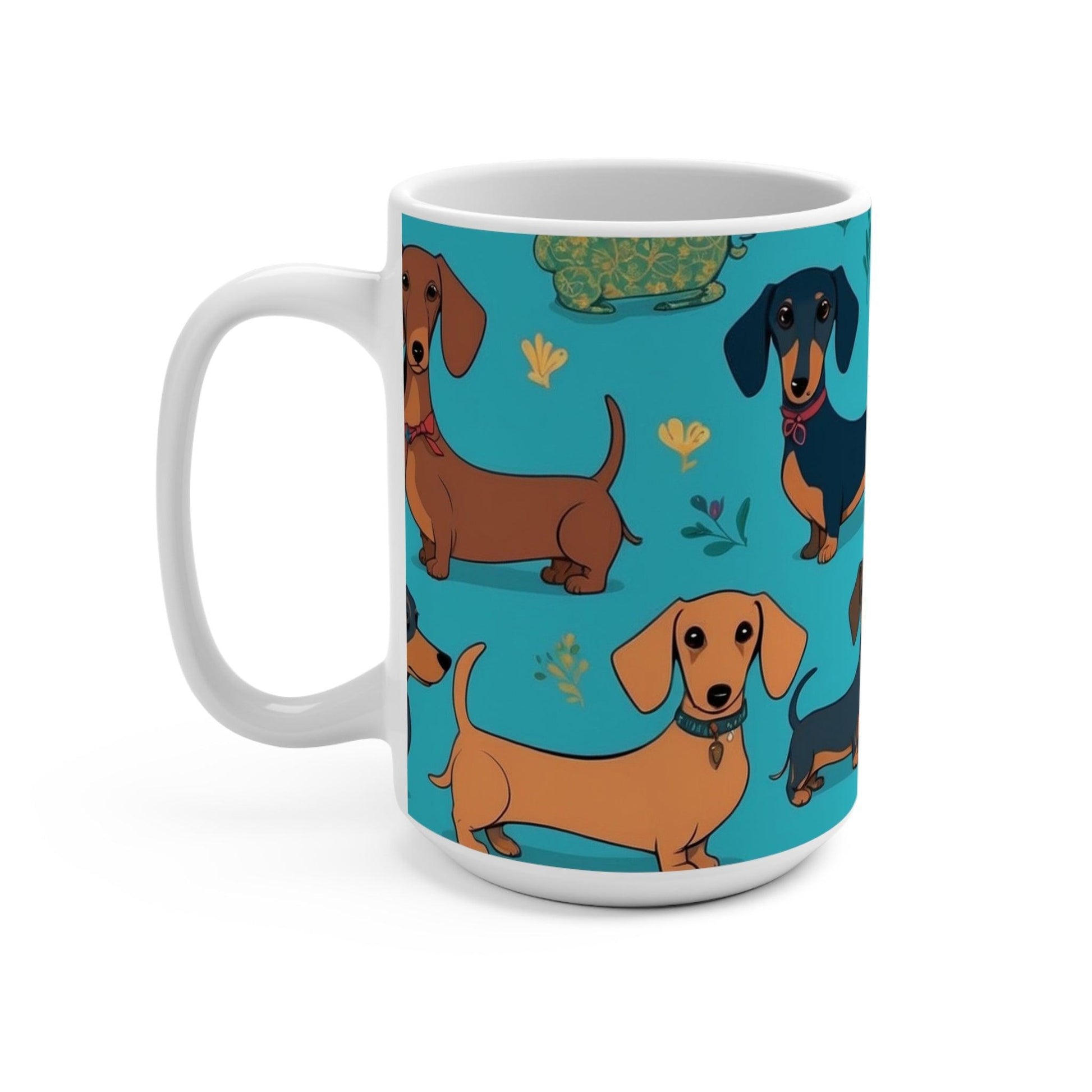 Dog Lovers Delight Mug ( 15 oz ) | Perfect for your morning coffee or evening tea | Great gift for dog lovers - Cosmic Creations by Karen