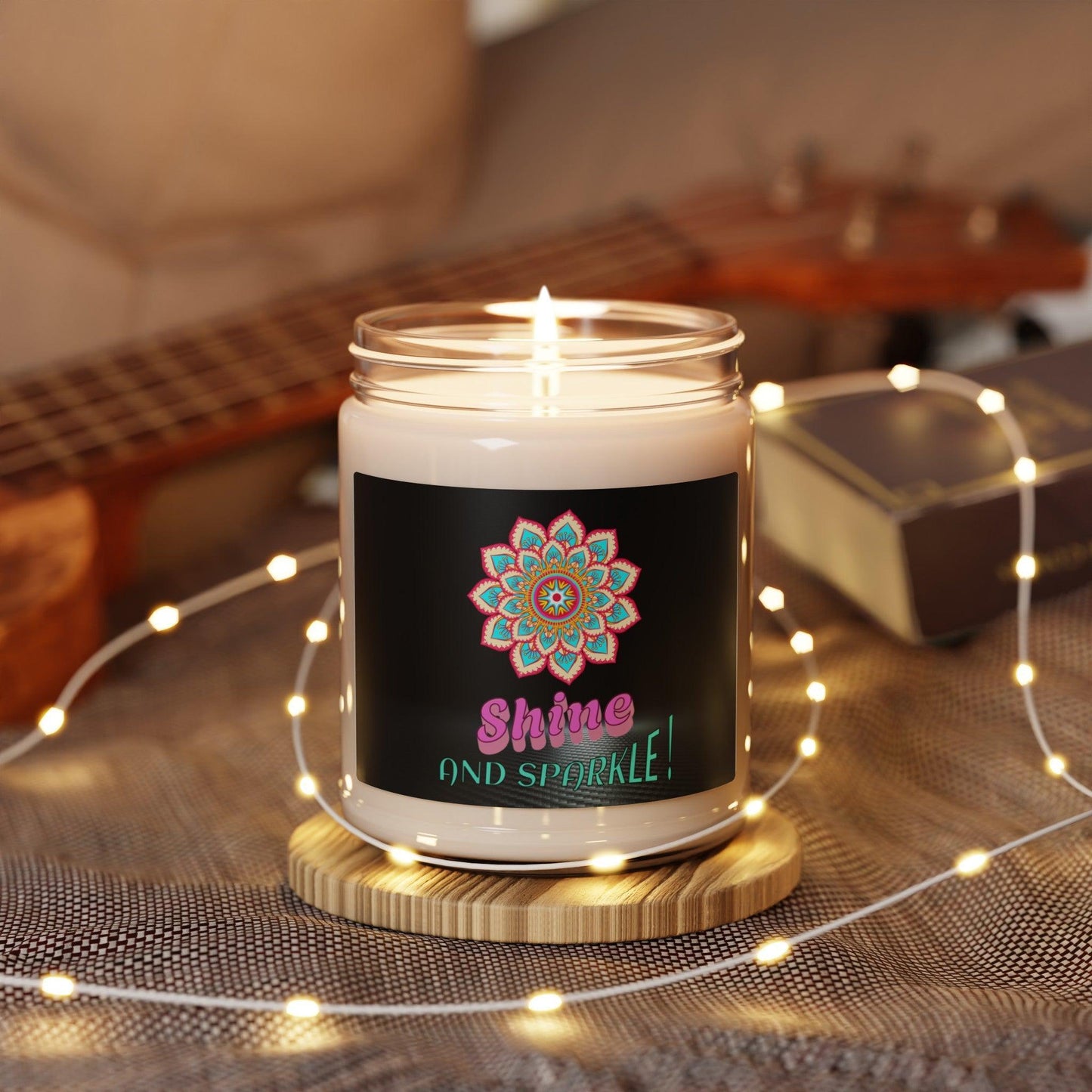 Pure Serenity Soy Scented Candles 9oz. Perfect for eco-conscious users, yoga sessions, meditation, peaceful moments or as a delightful gift for loved ones and wellness enthusiasts - Cosmic Creations by Karen