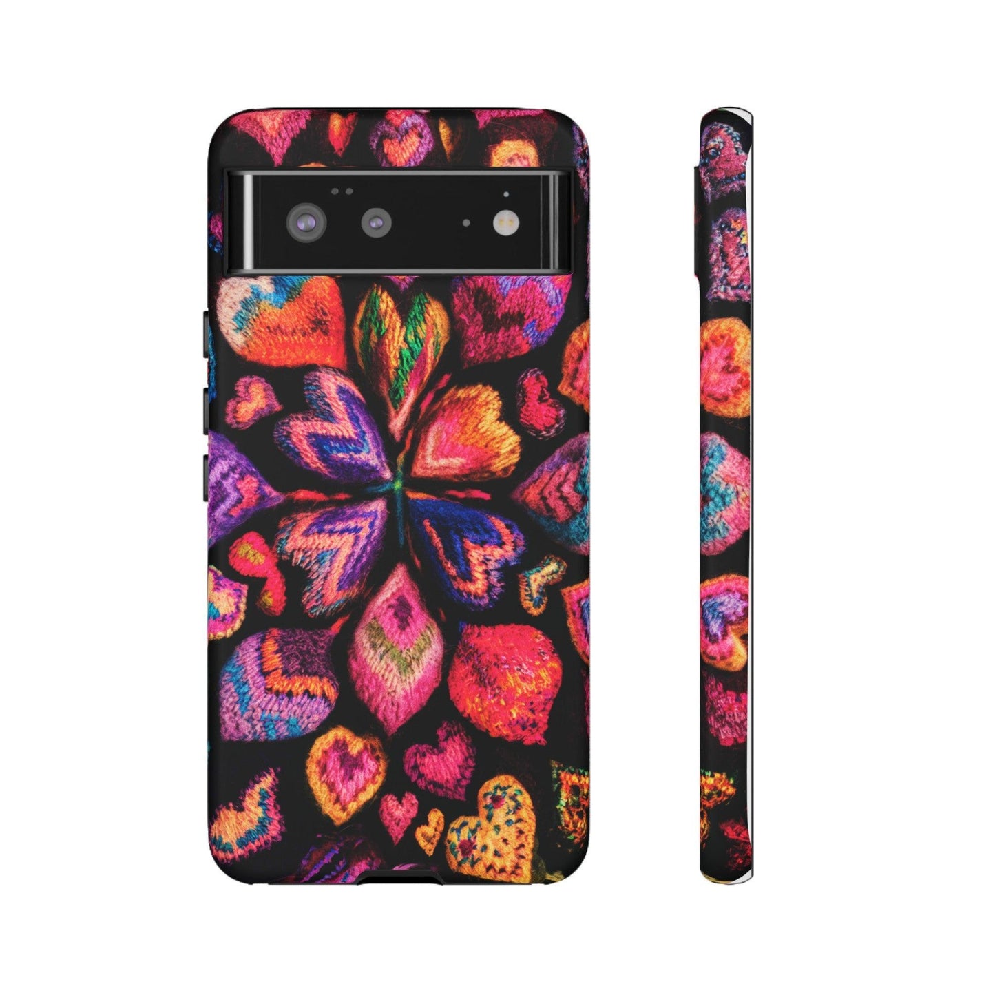 Tough Phone Case :" Eclectic Elegance Phone Case Collection" ( Hearts patterns)