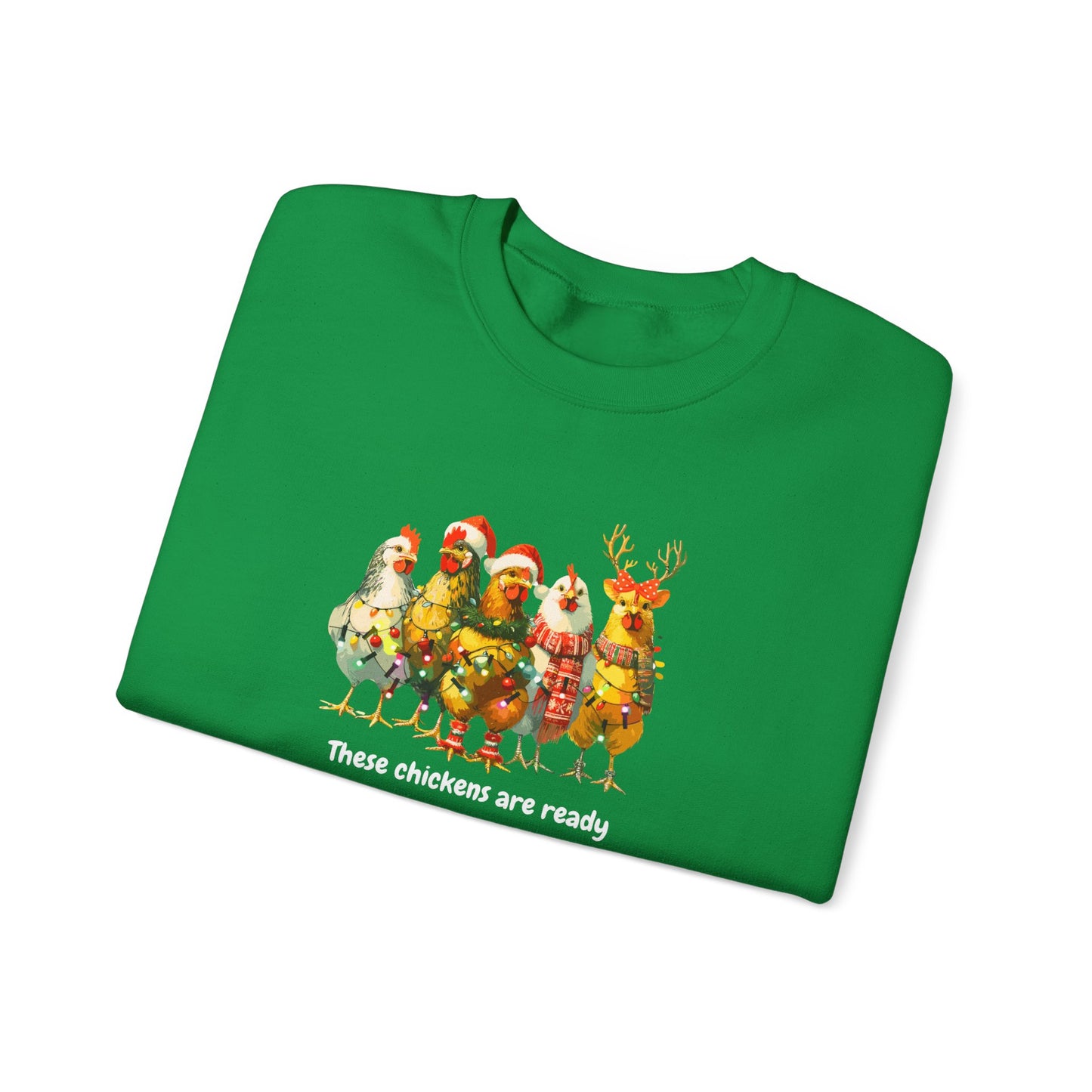 Christmas Chickens Heavy Blend™ Crewneck Sweatshirt