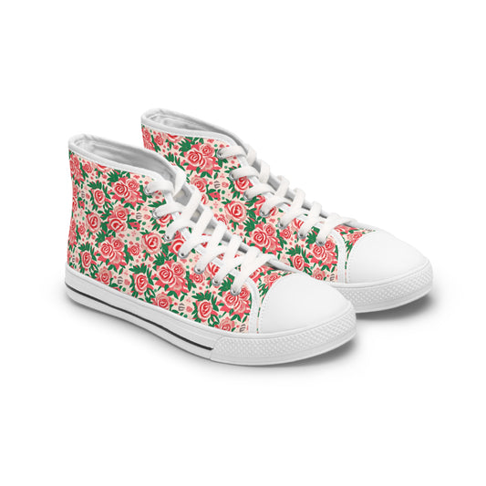 Awesome Roses Design High Top Sneakers