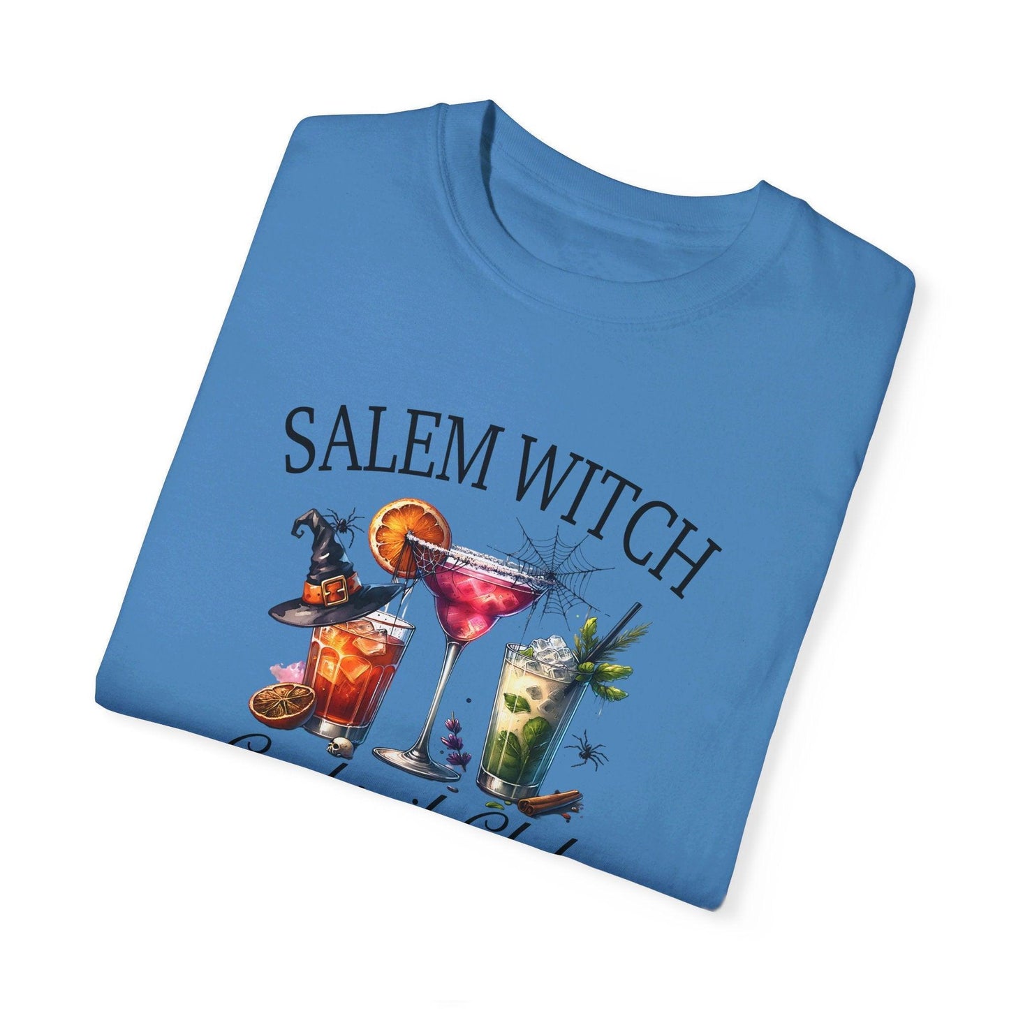 Unisex Garment-Dyed T-shirt - "Salem Witches Cocktail Club" for your Halloween party