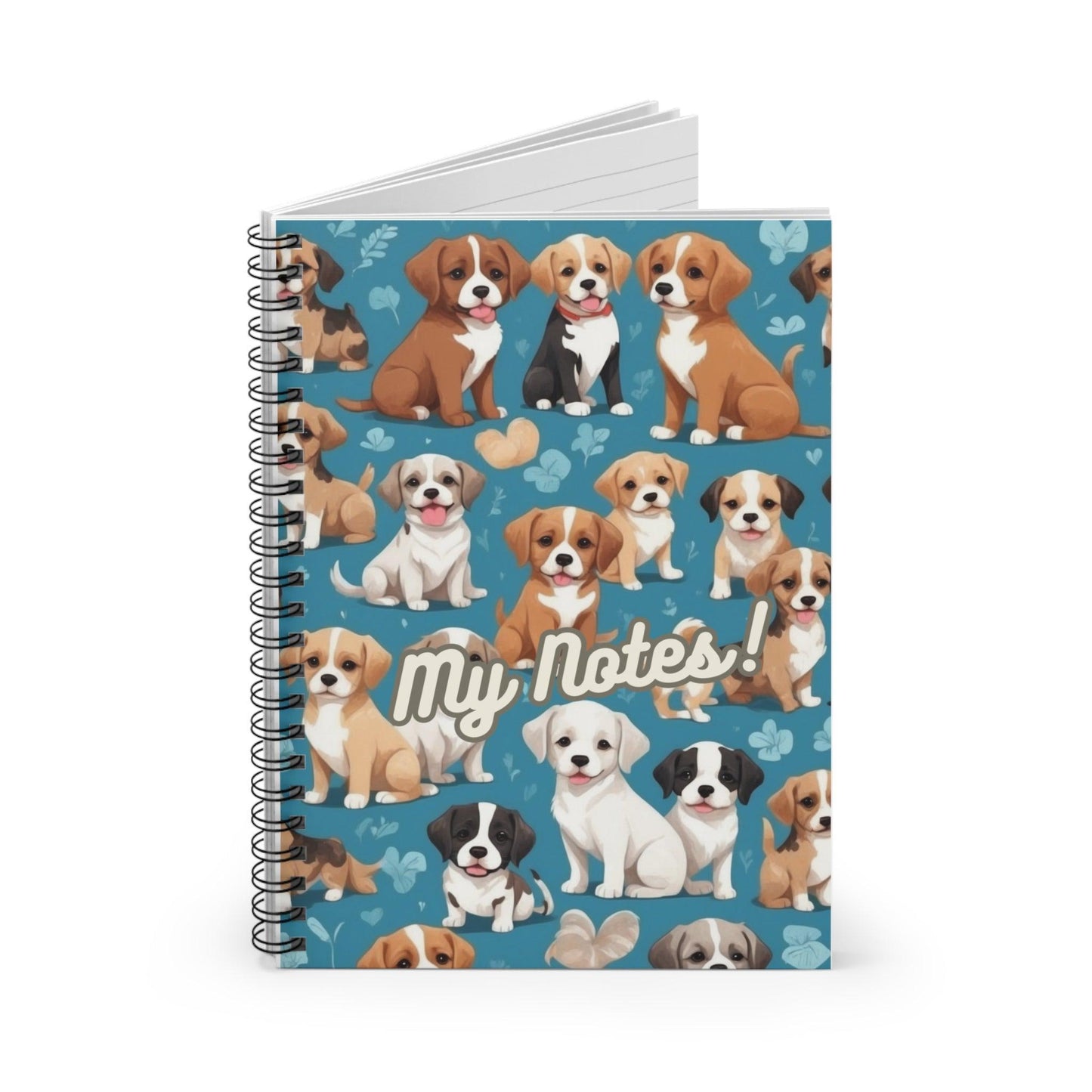 Paw-some Puppy Spiral Notebook | Perfect for your notes, making lists, or sketching | Perfect gift for dog fans - Cosmic Creations by Karen