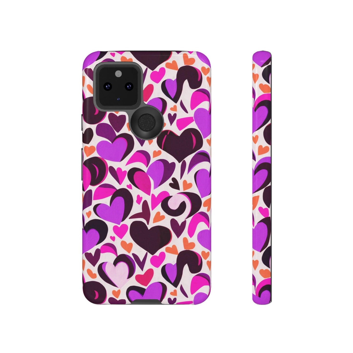 Tough Phone Case :" Eclectic Elegance Phone Case Collection" ( Hearts patterns)