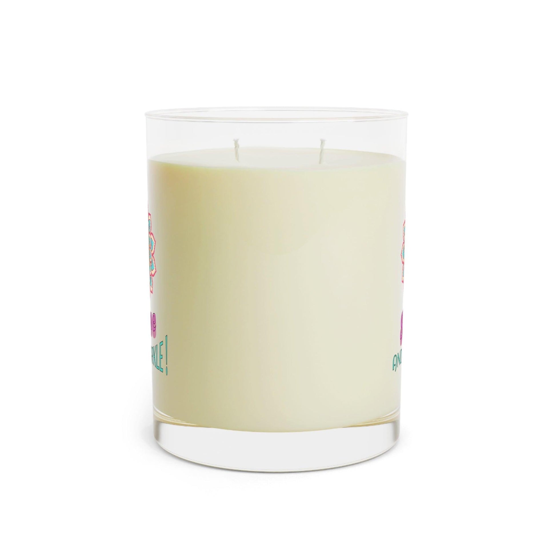 Harmony Glow Soy Candle Scented - Full Glass, 11oz | Breathe in, breathe out - it's me time | Ideal for unwinding after a long day, enhancing bath time, or as a thoughtful gift for friends and family - Cosmic Creations by Karen