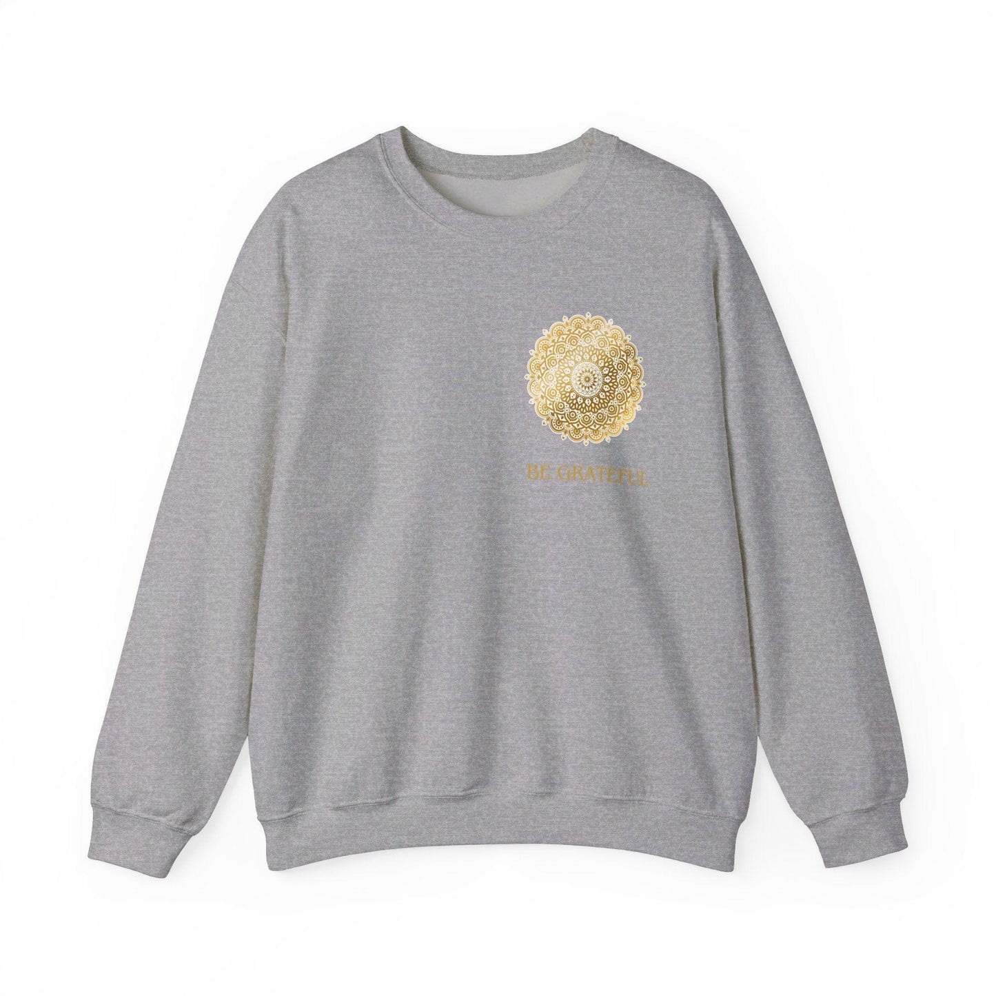 Enoy the present moment and Be Gfrateful Unisex Heavy Blend™ Crewneck Sweatshirt - Cosmic Creations by Karen