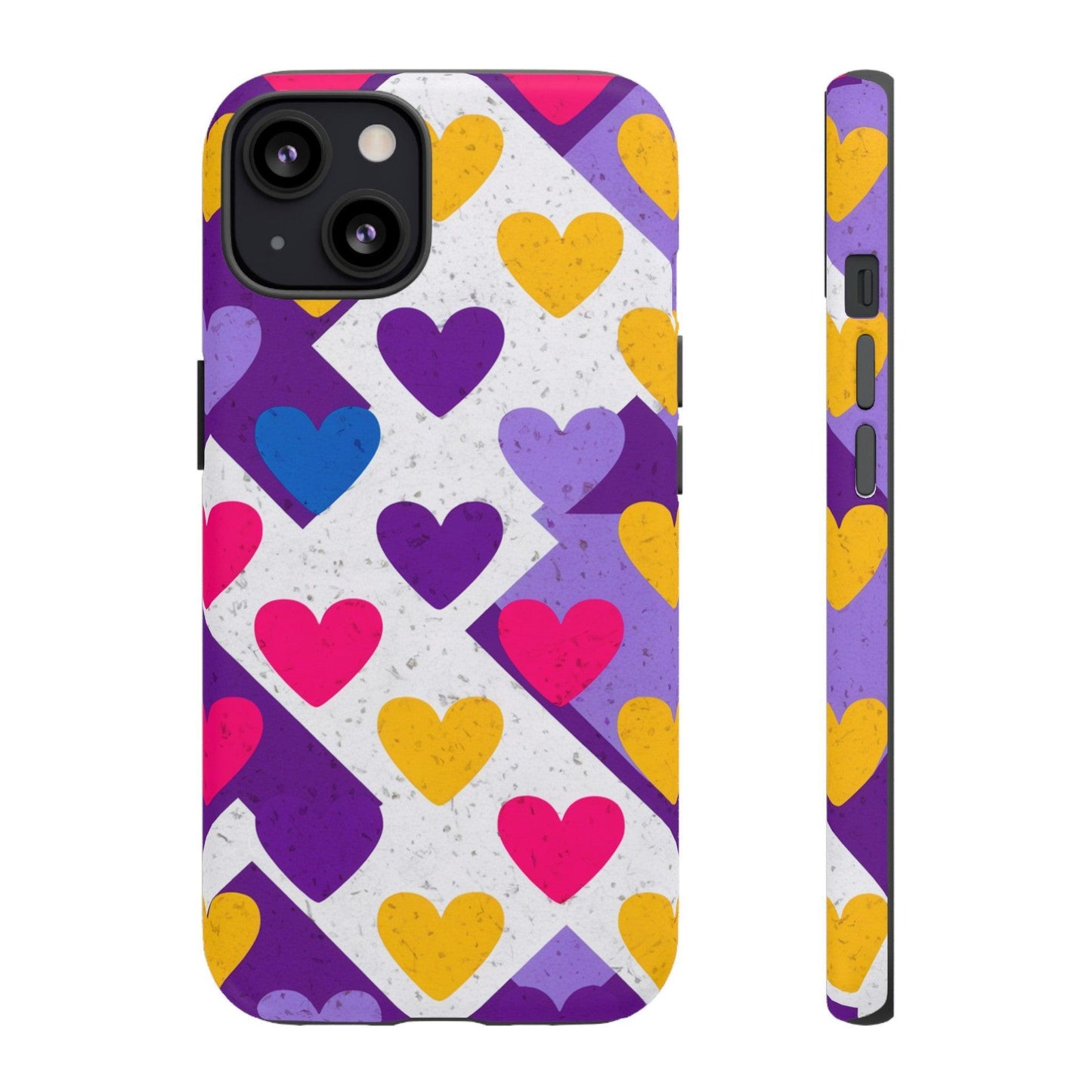 Tough Phone Case :" Eclectic Elegance Phone Case Collection" ( Hearts patterns)