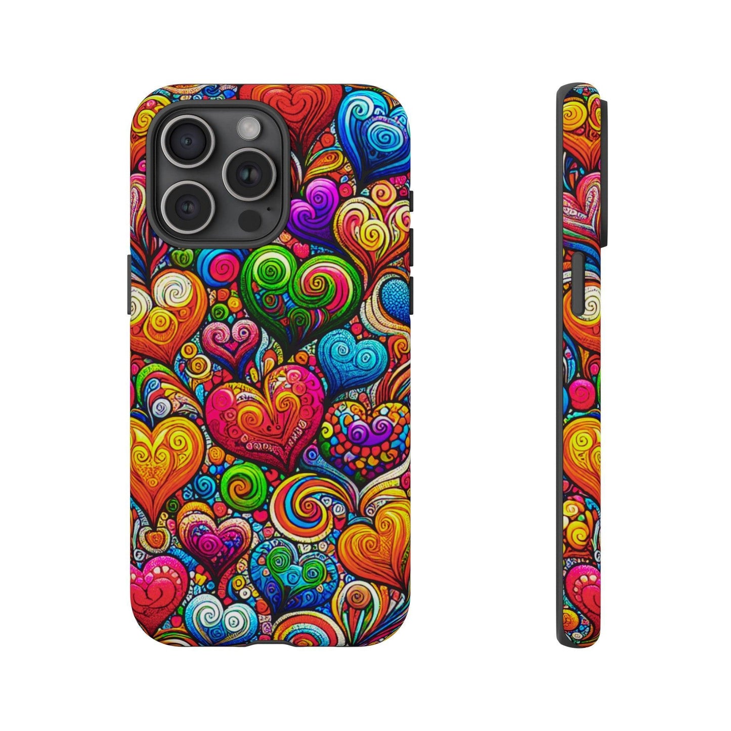 Tough Phone Case :" Eclectic Elegance Phone Case Collection" ( Hearts patterns)