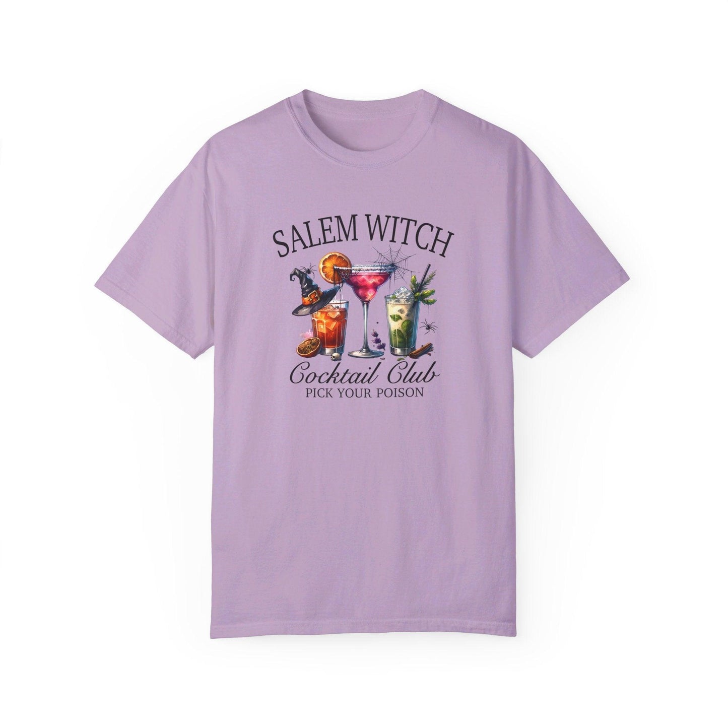 Unisex Garment-Dyed T-shirt - "Salem Witches Cocktail Club" for your Halloween party