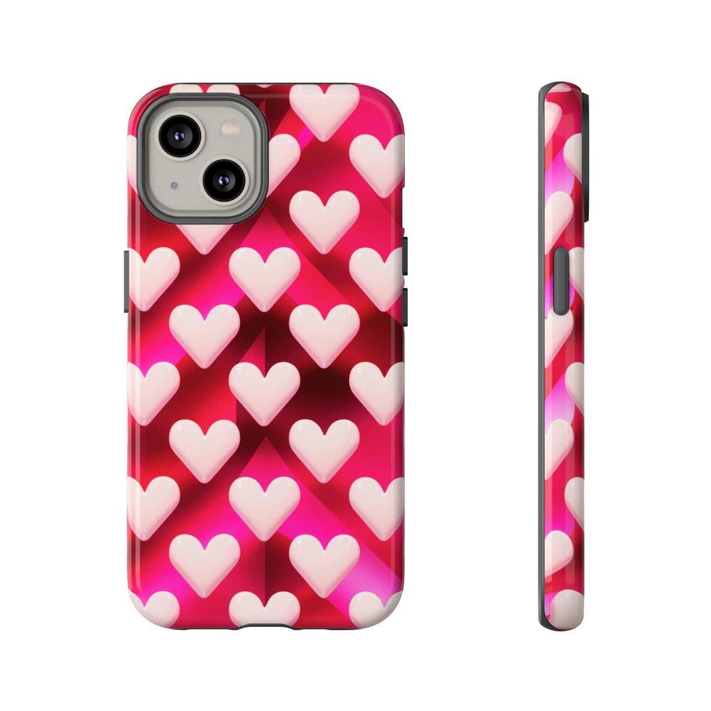 Tough Cellphone Case :" Eclectic Elegance Phone Case Collection" ( Hearts patterns)