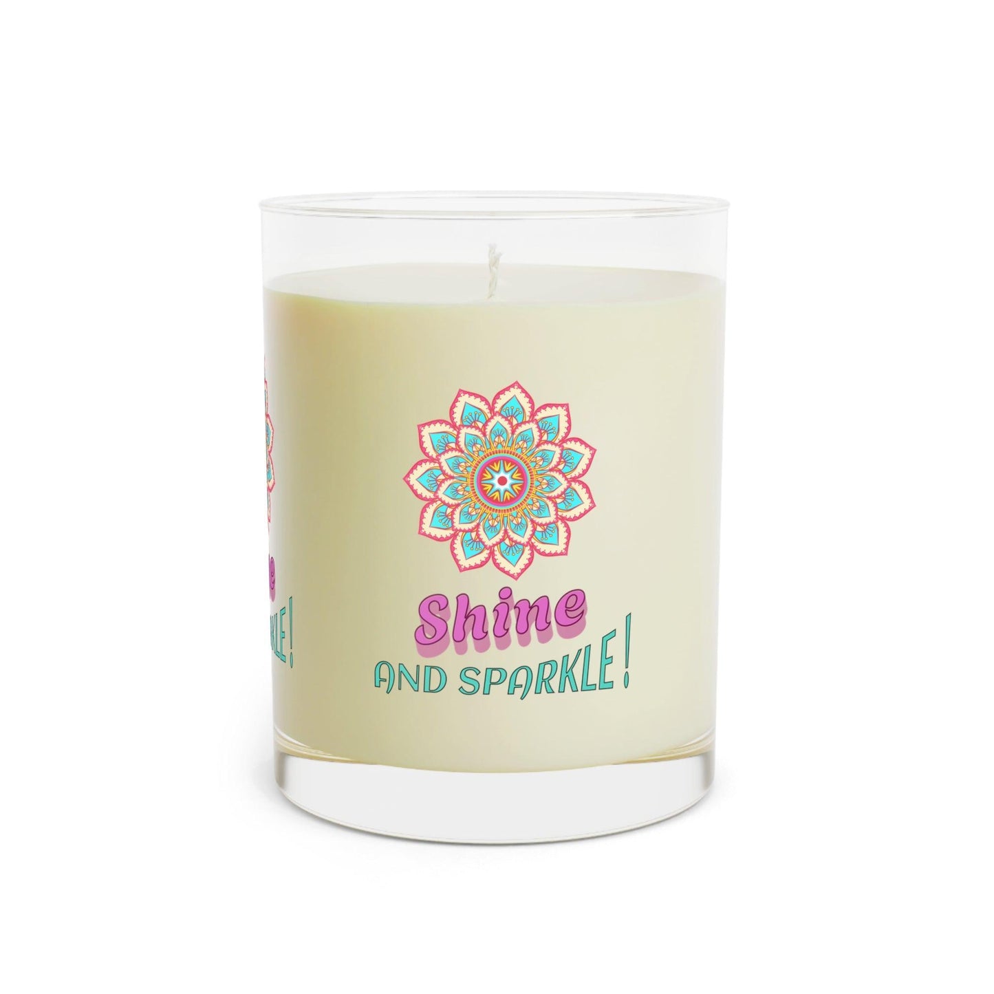 Harmony Glow Soy Candle Scented - Full Glass, 11oz | Breathe in, breathe out - it's me time | Ideal for unwinding after a long day, enhancing bath time, or as a thoughtful gift for friends and family - Cosmic Creations by Karen