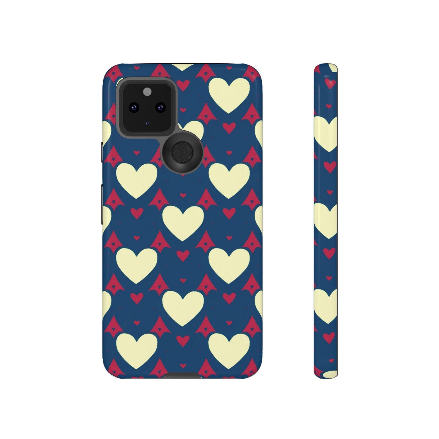 Tough Phone Case :" Eclectic Elegance Phone Case Collection" ( Hearts patterns)