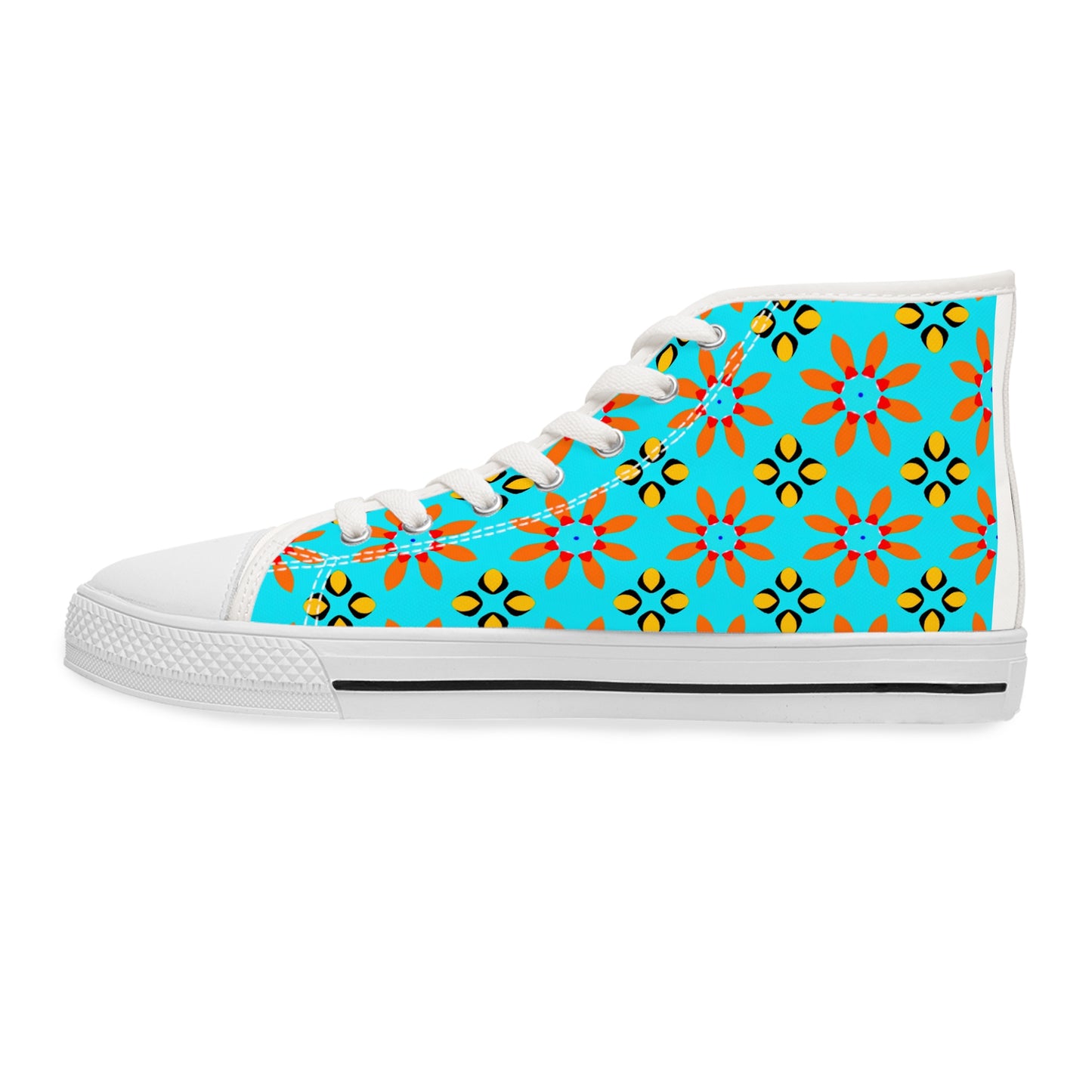 Awesome Floral Design High Top Sneakers