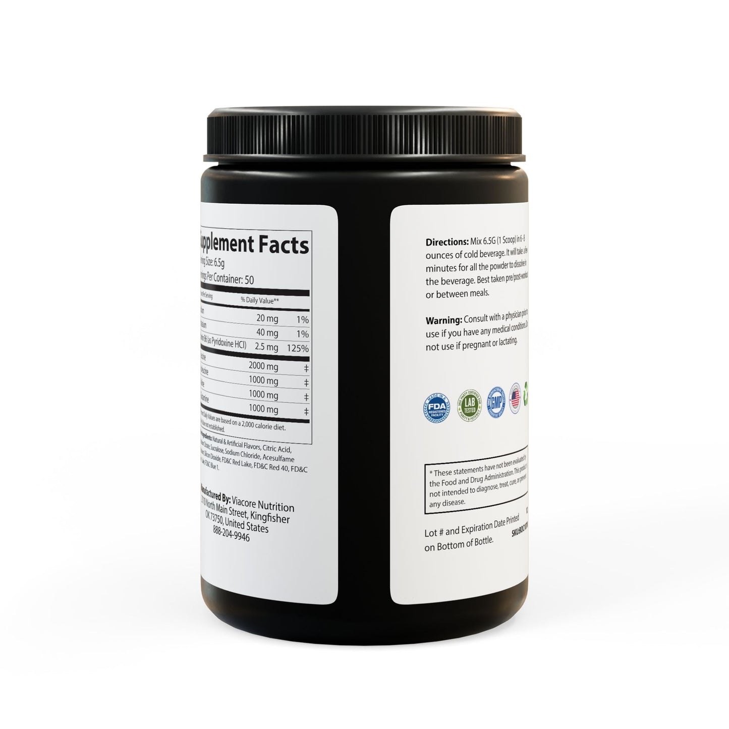 Suplemento de BCAA, uva (325 g, 11,46 oz, 50 porciones)