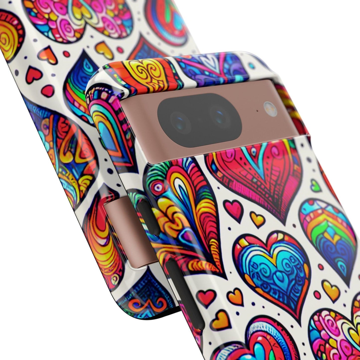 Tough Phone Case :" Eclectic Elegance Phone Case Collection" ( Hearts patterns)