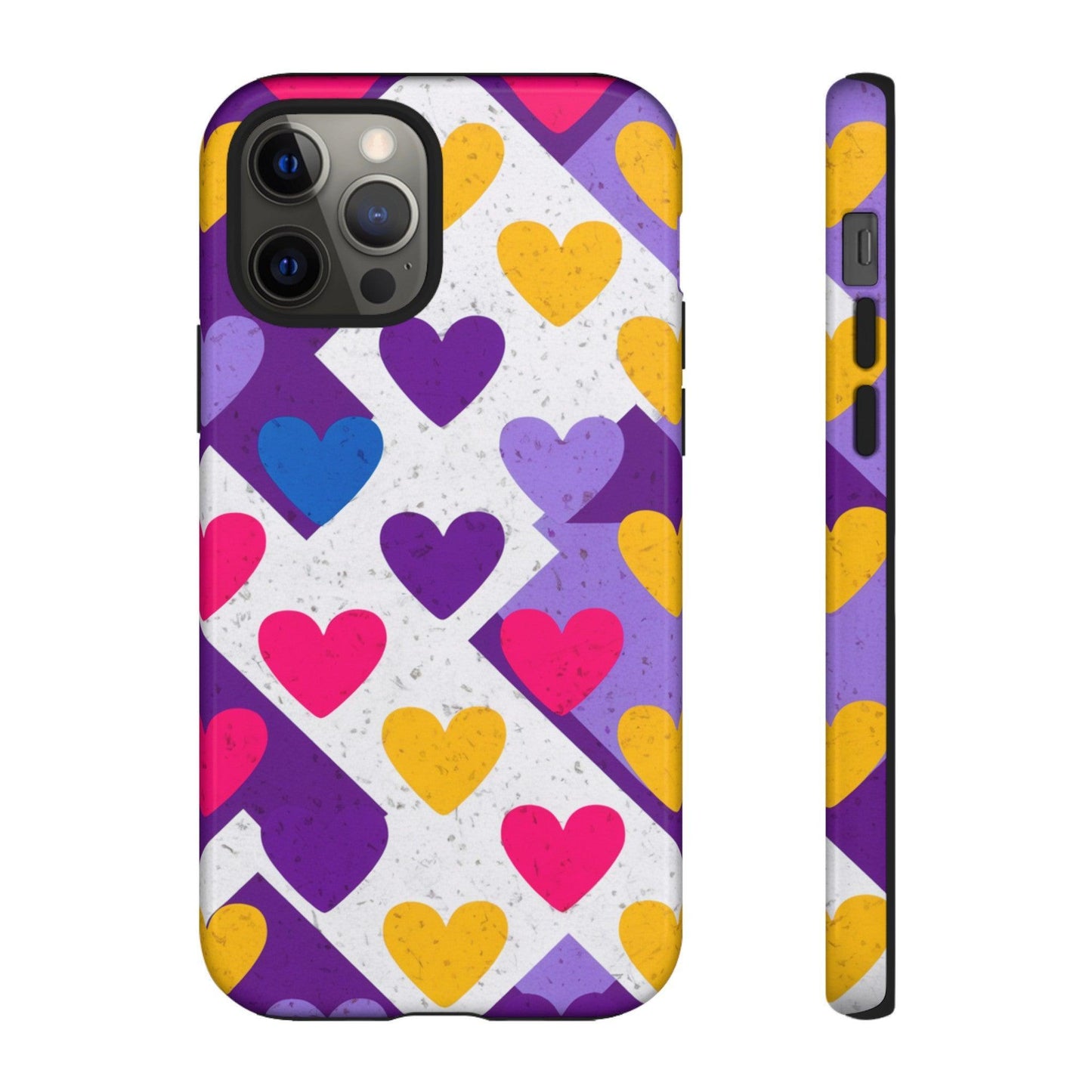 Tough Phone Case :" Eclectic Elegance Phone Case Collection" ( Hearts patterns)