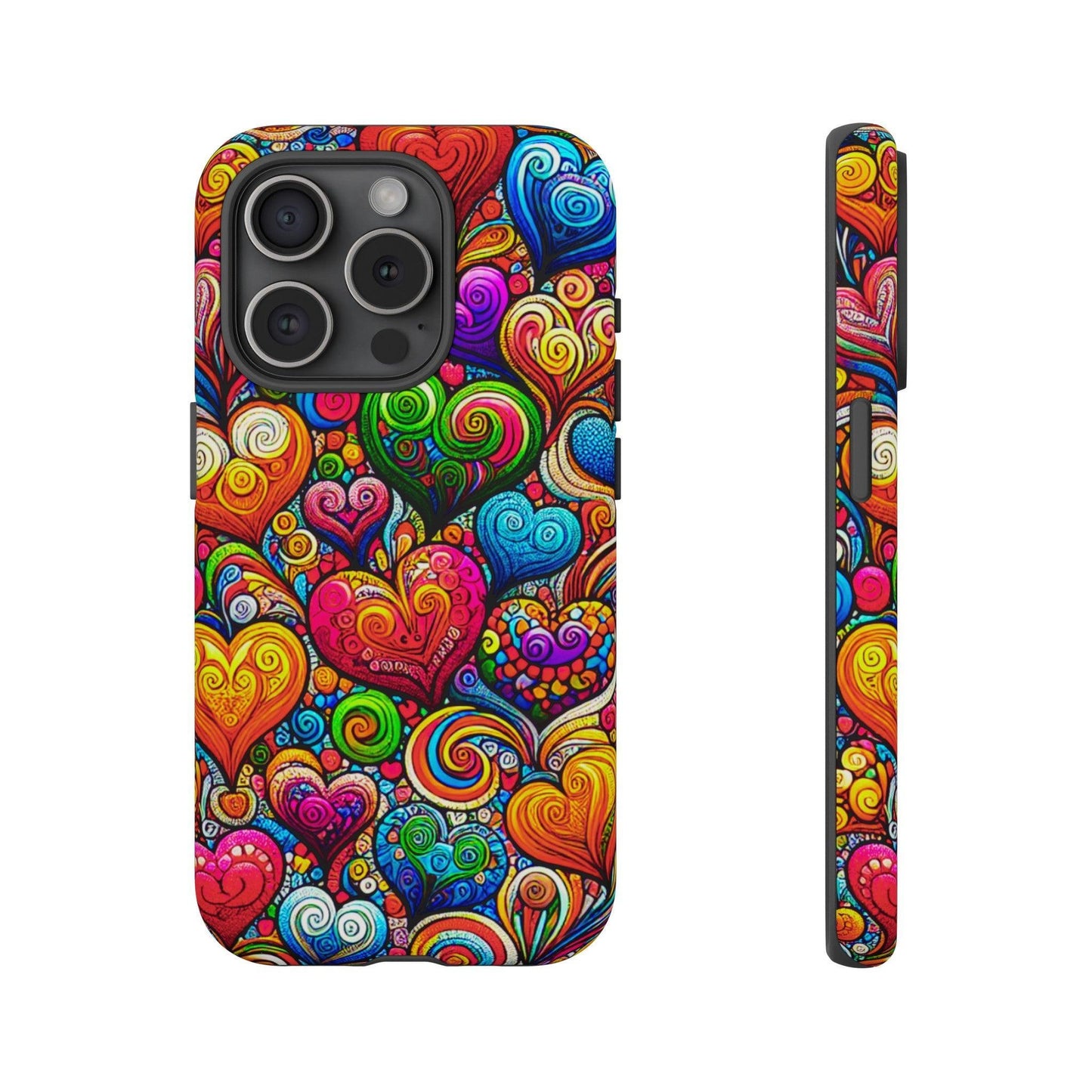 Tough Phone Case :" Eclectic Elegance Phone Case Collection" ( Hearts patterns)