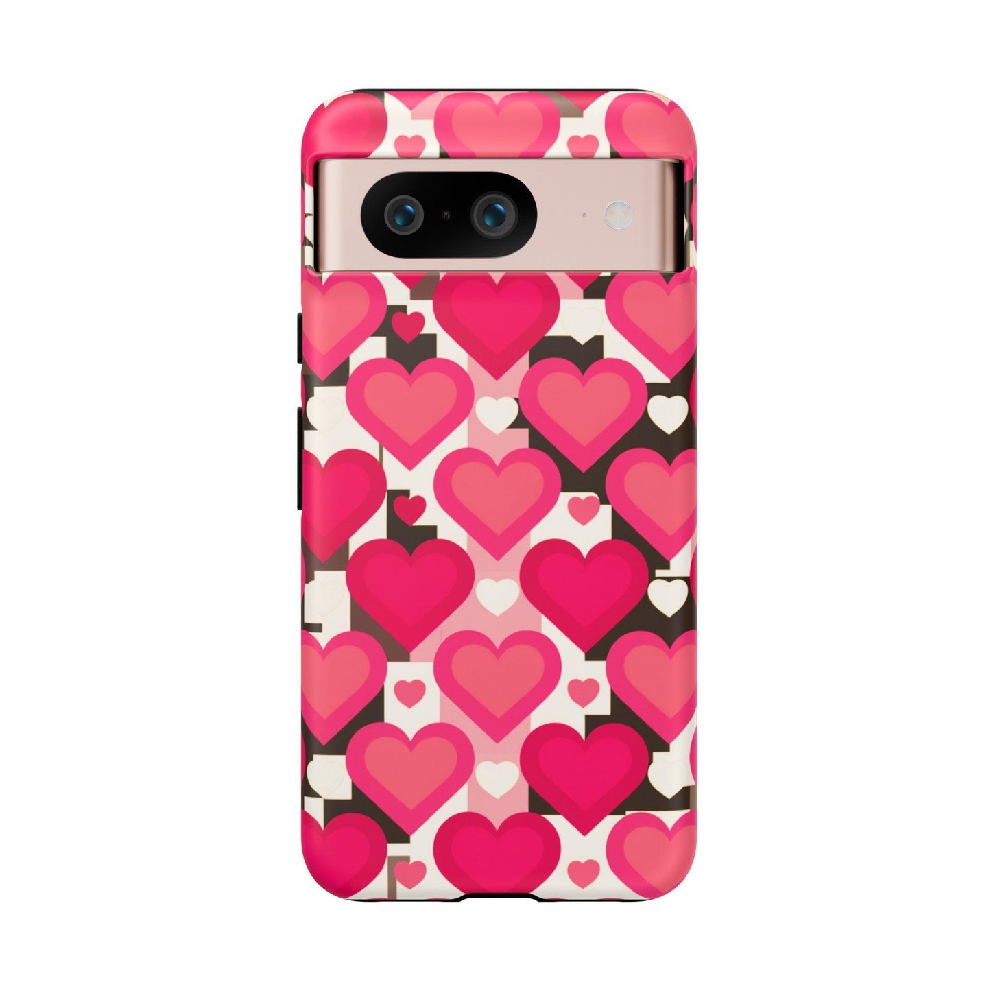 Tough Phone Case :" Eclectic Elegance Phone Case Collection" ( Hearts patterns)