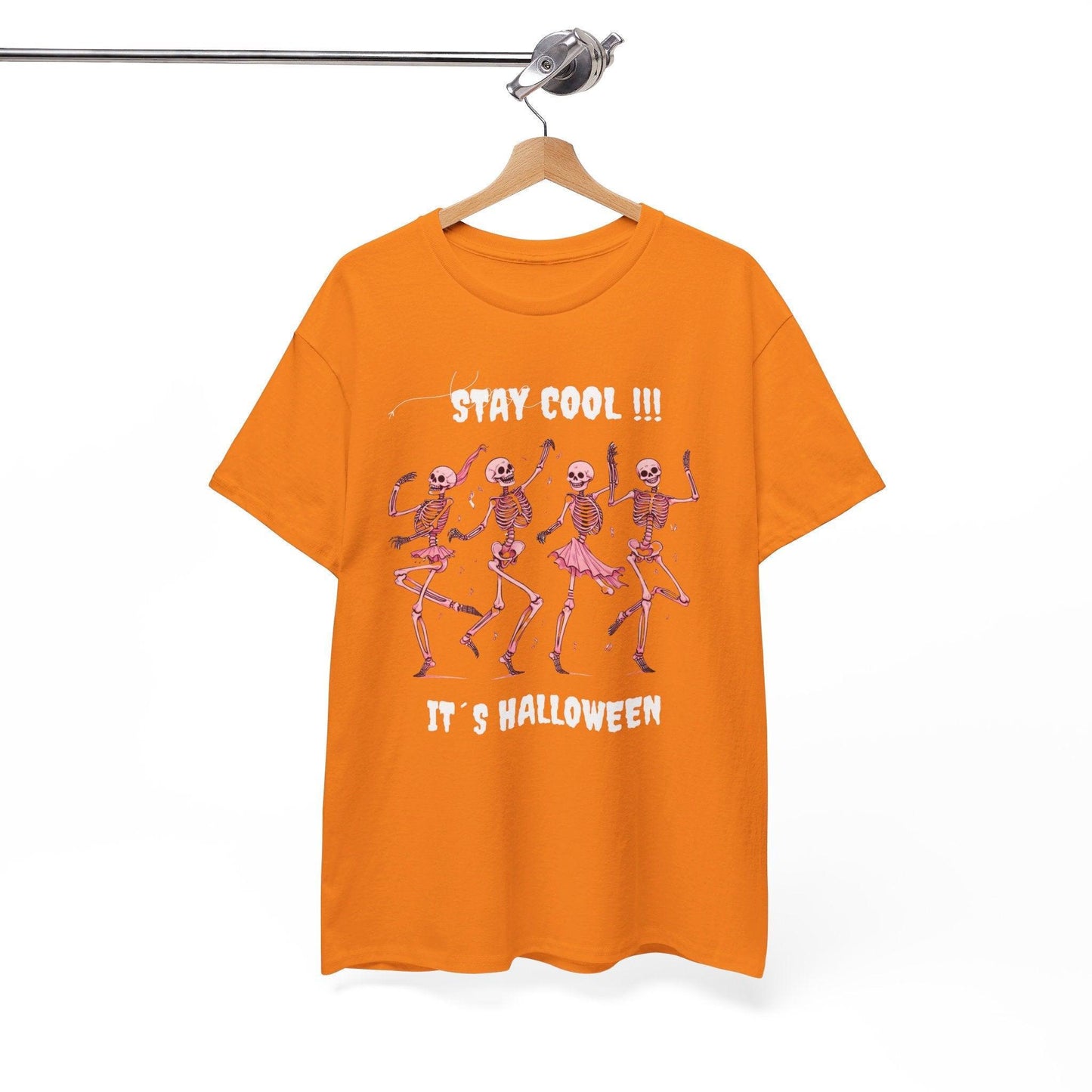 Unisex Heavy Cotton Tee - "Stay Cool, It's Halloween"