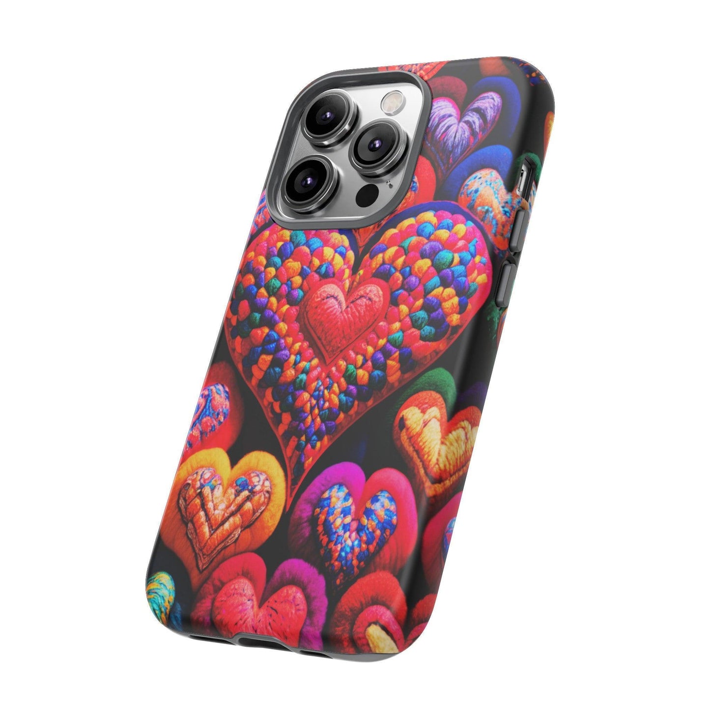 Tough Phone Case :" Eclectic Elegance Phone Case Collection" ( Hearts patterns)