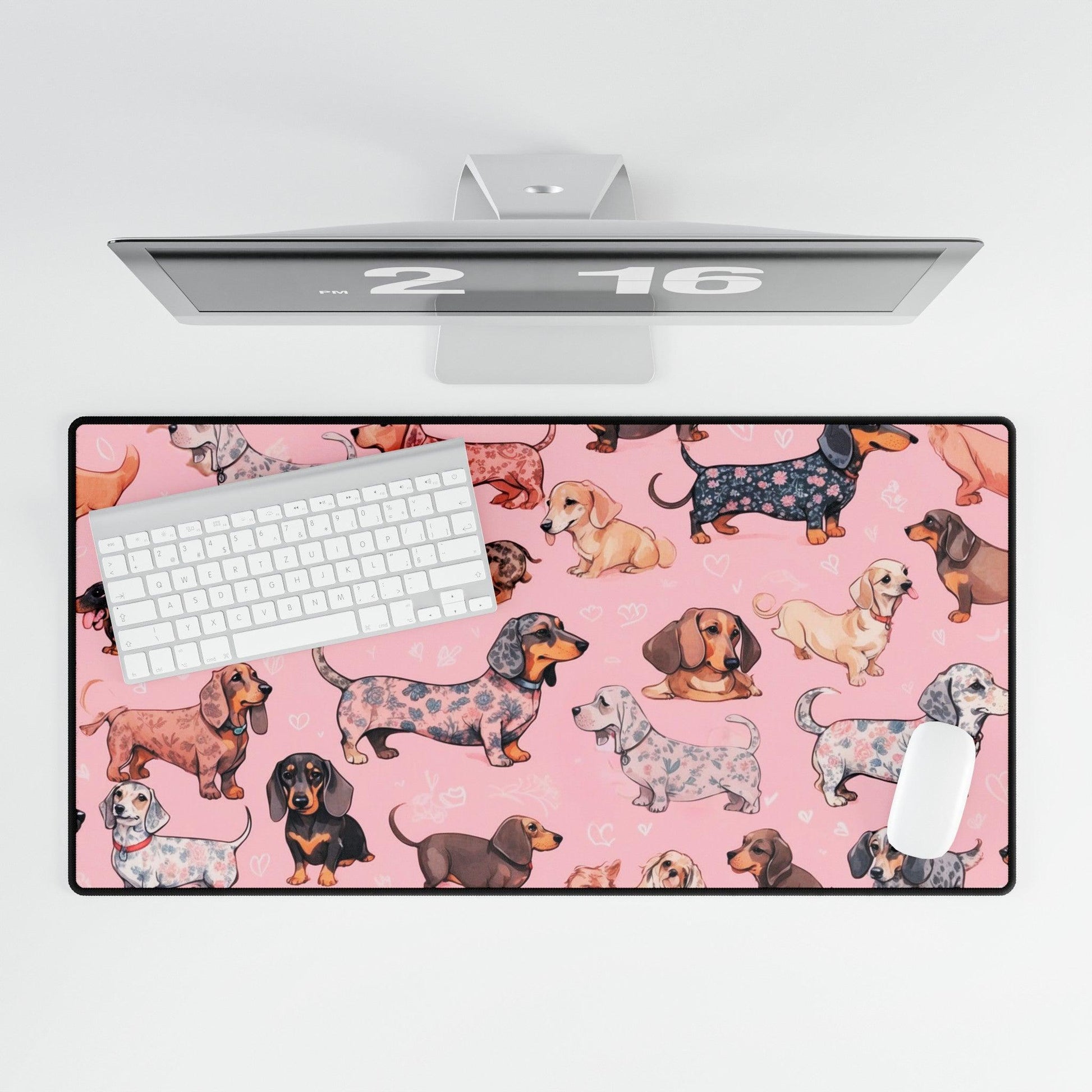 Puppy Love Desk Mat | Work, gaming, home office, perfect gift for dog lovers - Cosmic Creations by Karen