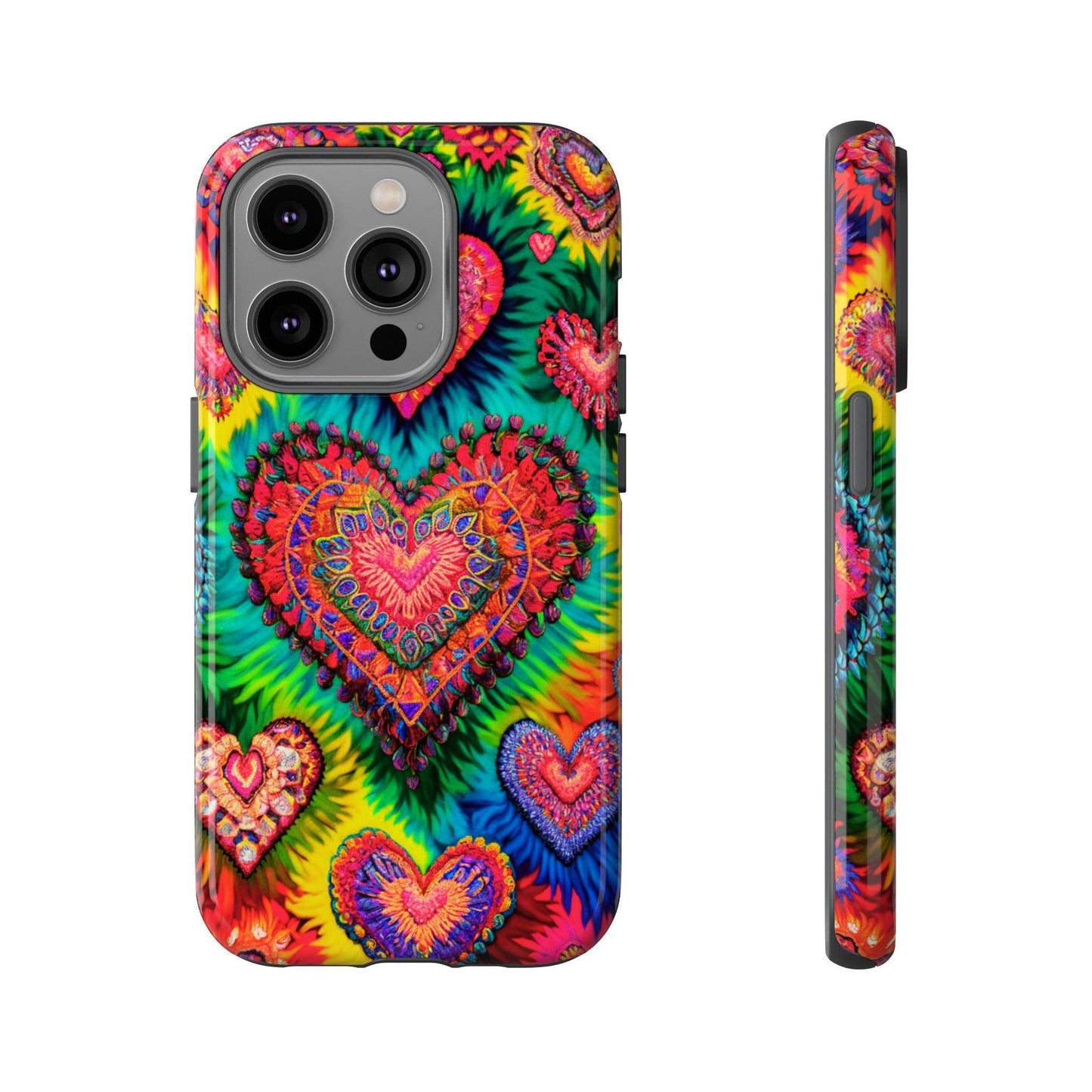 Tough Phone Case :" Eclectic Elegance Phone Case Collection" ( Hearts patterns)