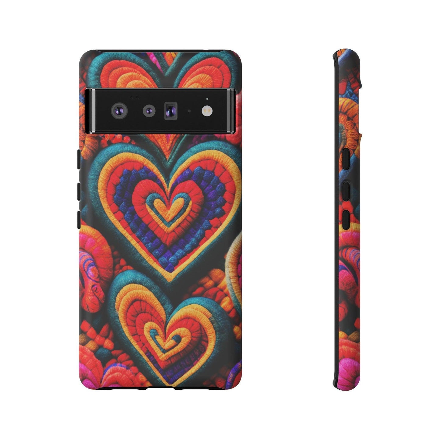 Tough Phone Case :" Eclectic Elegance Phone Case Collection" ( Hearts patterns)