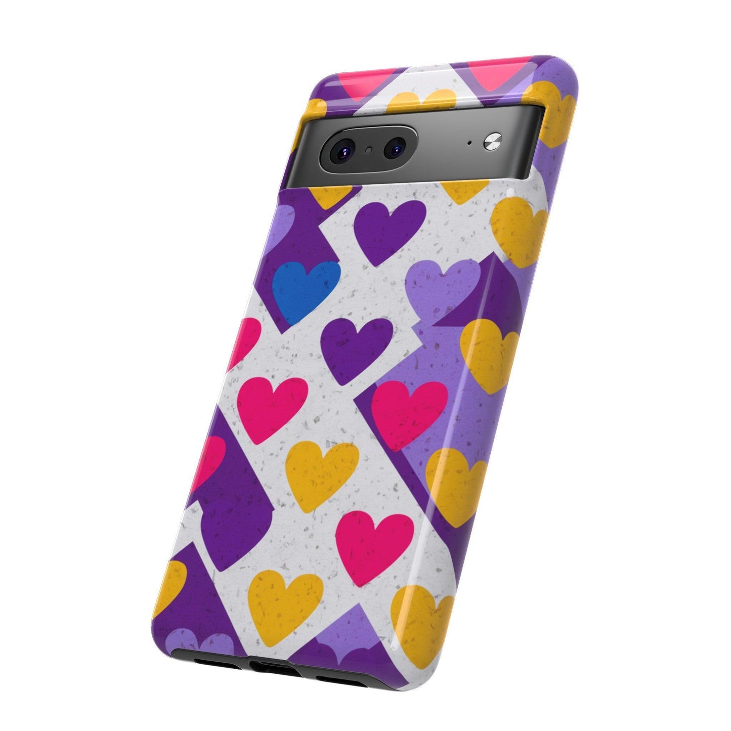 Tough Phone Case :" Eclectic Elegance Phone Case Collection" ( Hearts patterns)