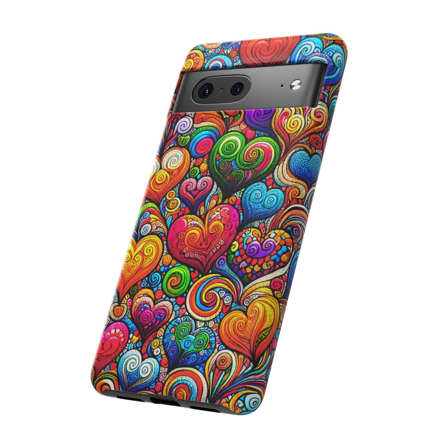 Tough Phone Case :" Eclectic Elegance Phone Case Collection" ( Hearts patterns)