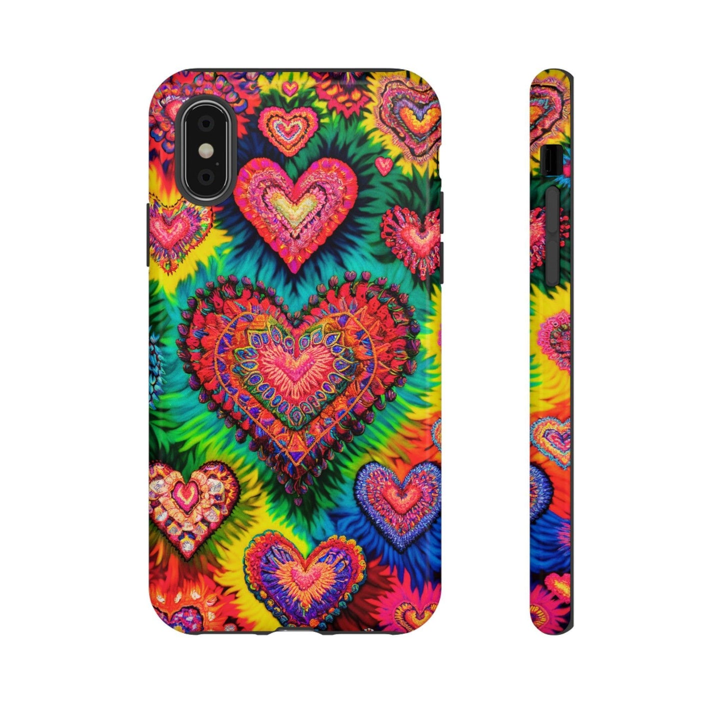 Tough Phone Case :" Eclectic Elegance Phone Case Collection" ( Hearts patterns)