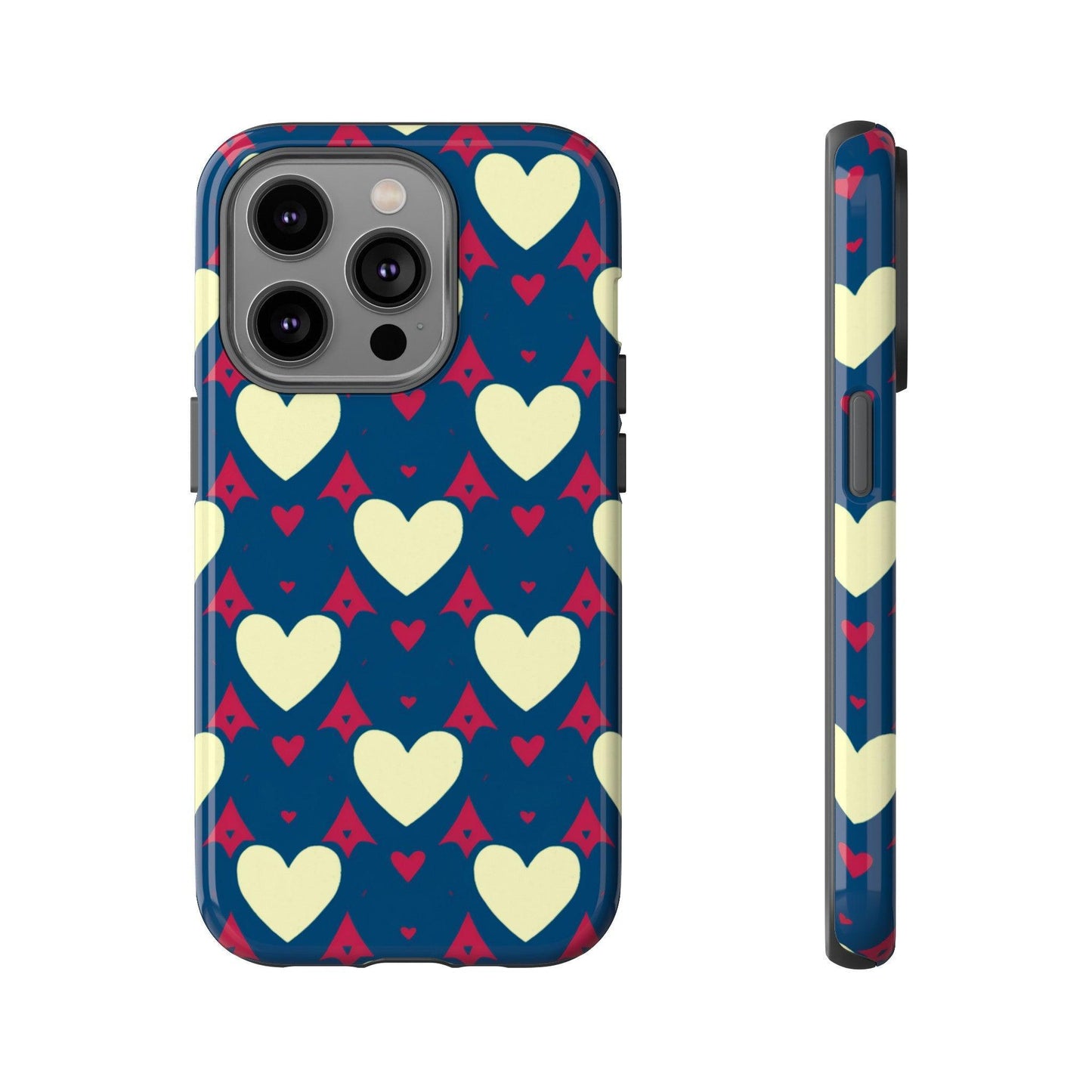 Tough Phone Case :" Eclectic Elegance Phone Case Collection" ( Hearts patterns)