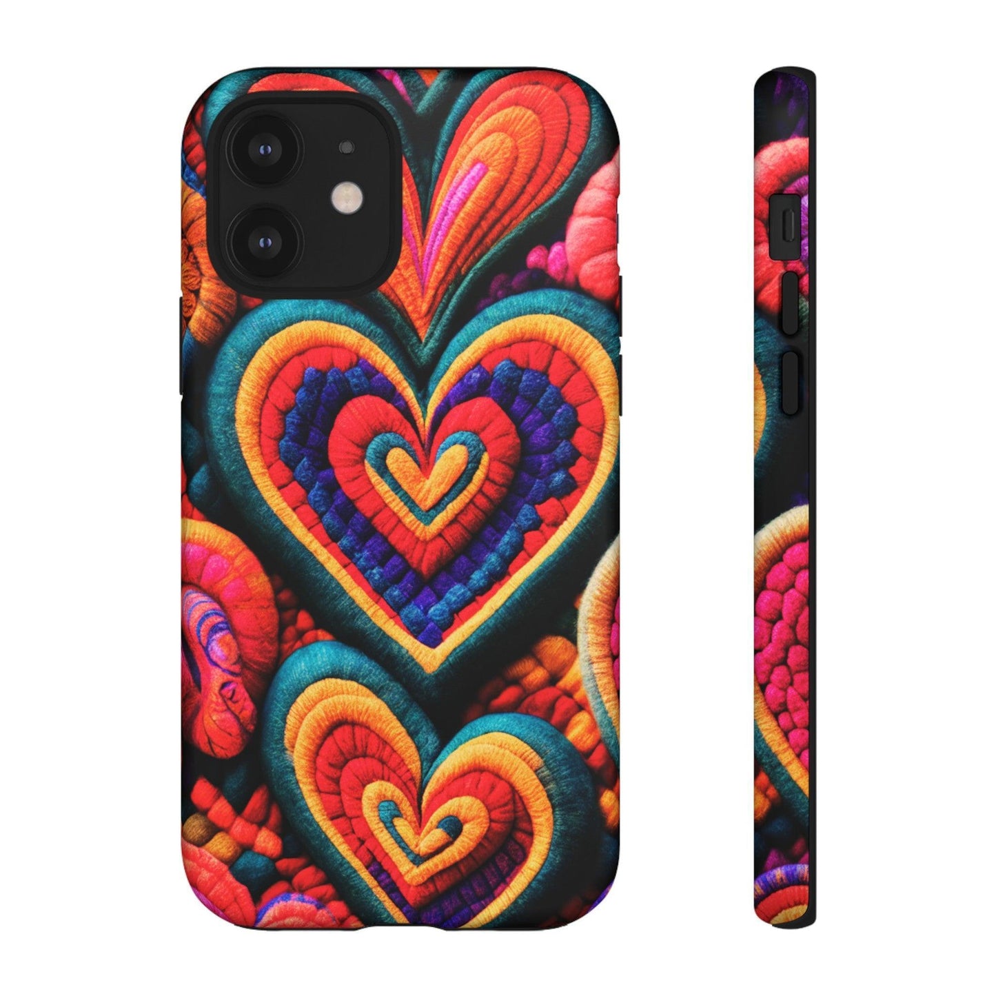 Tough Phone Case :" Eclectic Elegance Phone Case Collection" ( Hearts patterns)