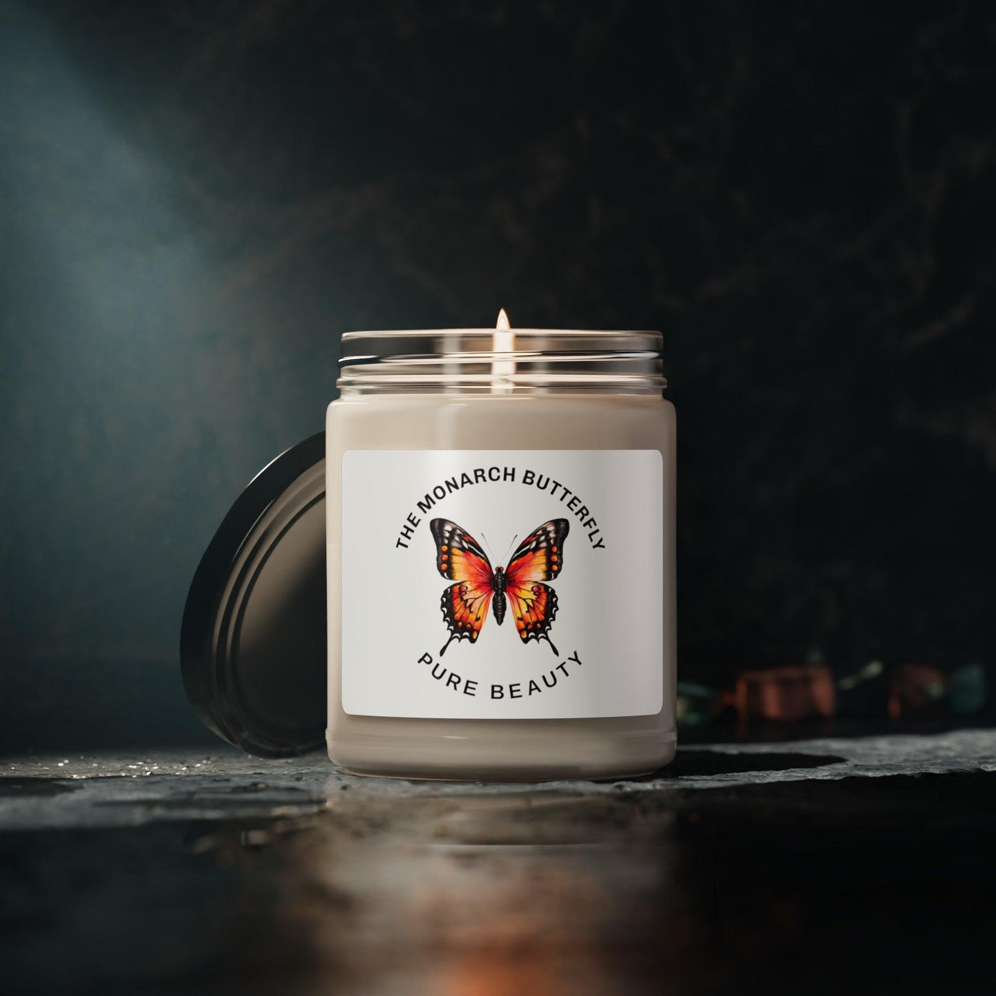 Monarch Butterfly Serenity Candle (Scented Soy Candle, 9oz) - Cosmic Creations by Karen