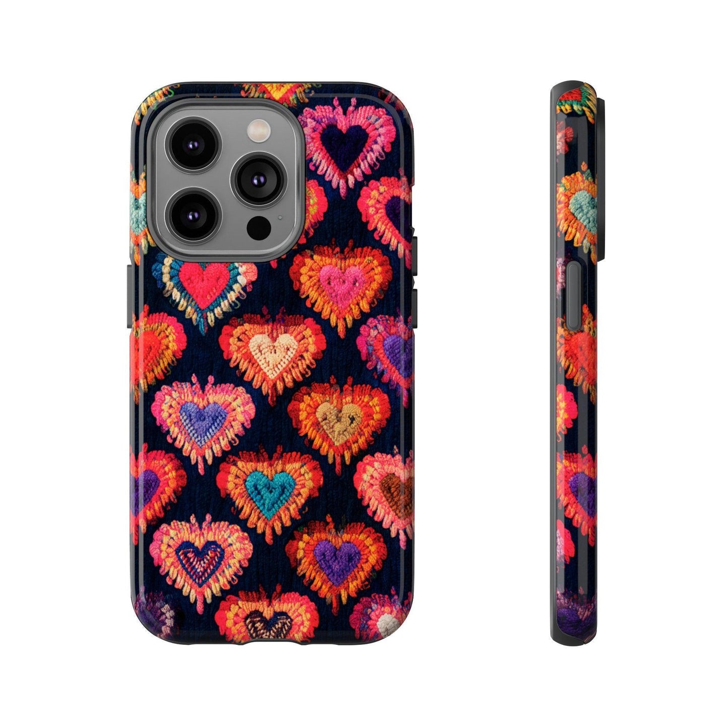 Tough Phone Case :" Eclectic Elegance Phone Case Collection" ( Hearts patterns)