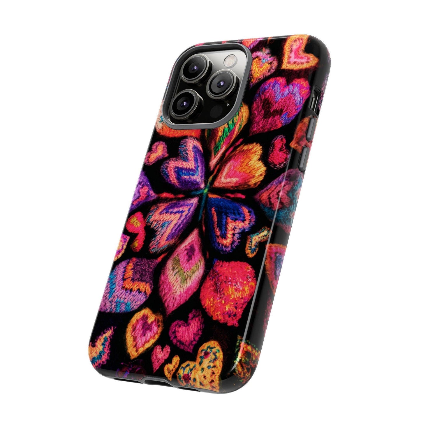 Tough Phone Case :" Eclectic Elegance Phone Case Collection" ( Hearts patterns)