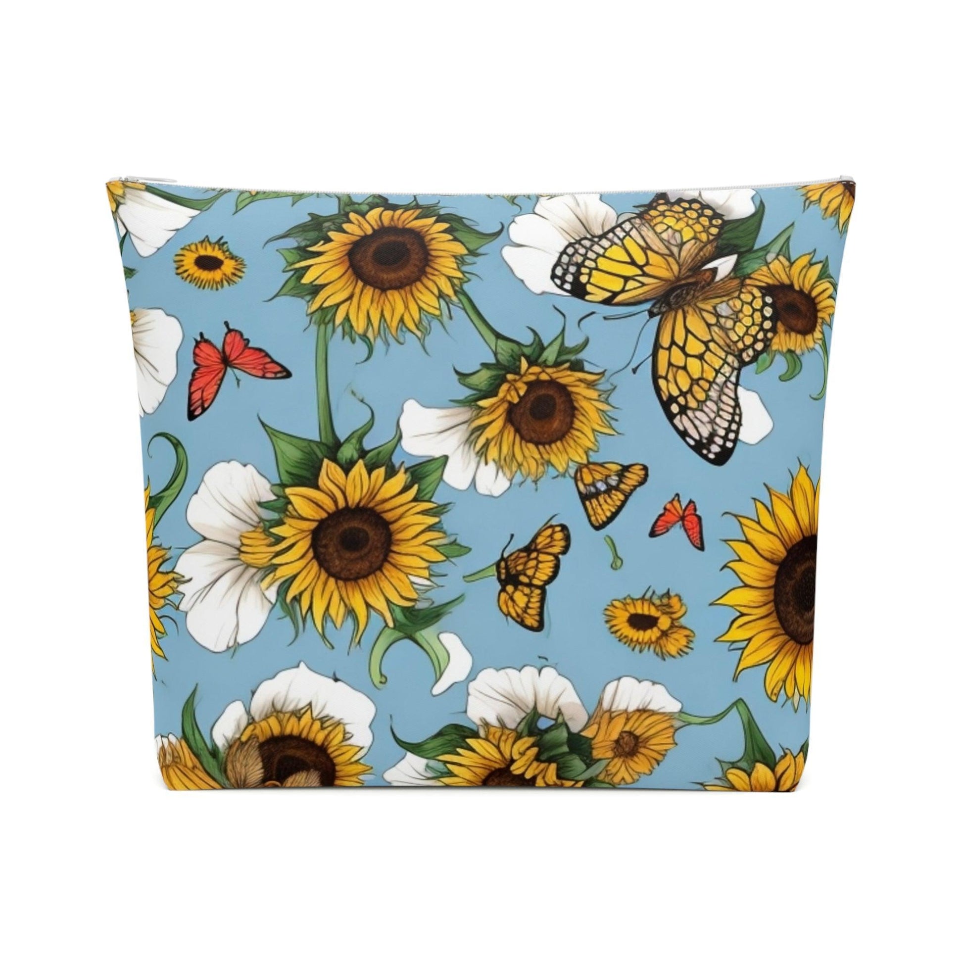 Colorful Floral Cotton Cosmetic Bag Vibrant and Stylish Makeup Bag, Perfect for Personal Use & Gifts - Cosmic Creations by Karen