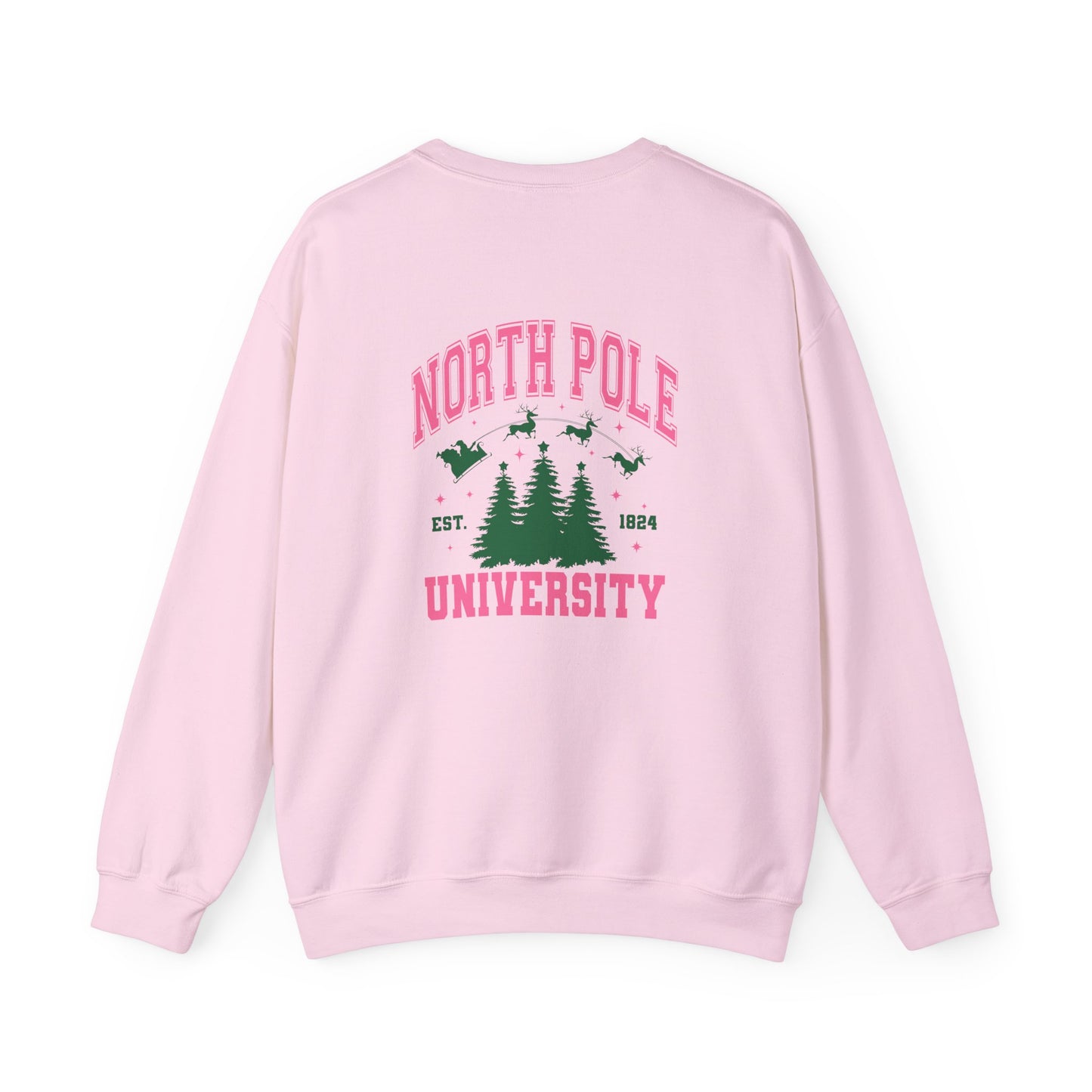 Christmas North Pole University Design  Unisex Crewneck Sweatshirt