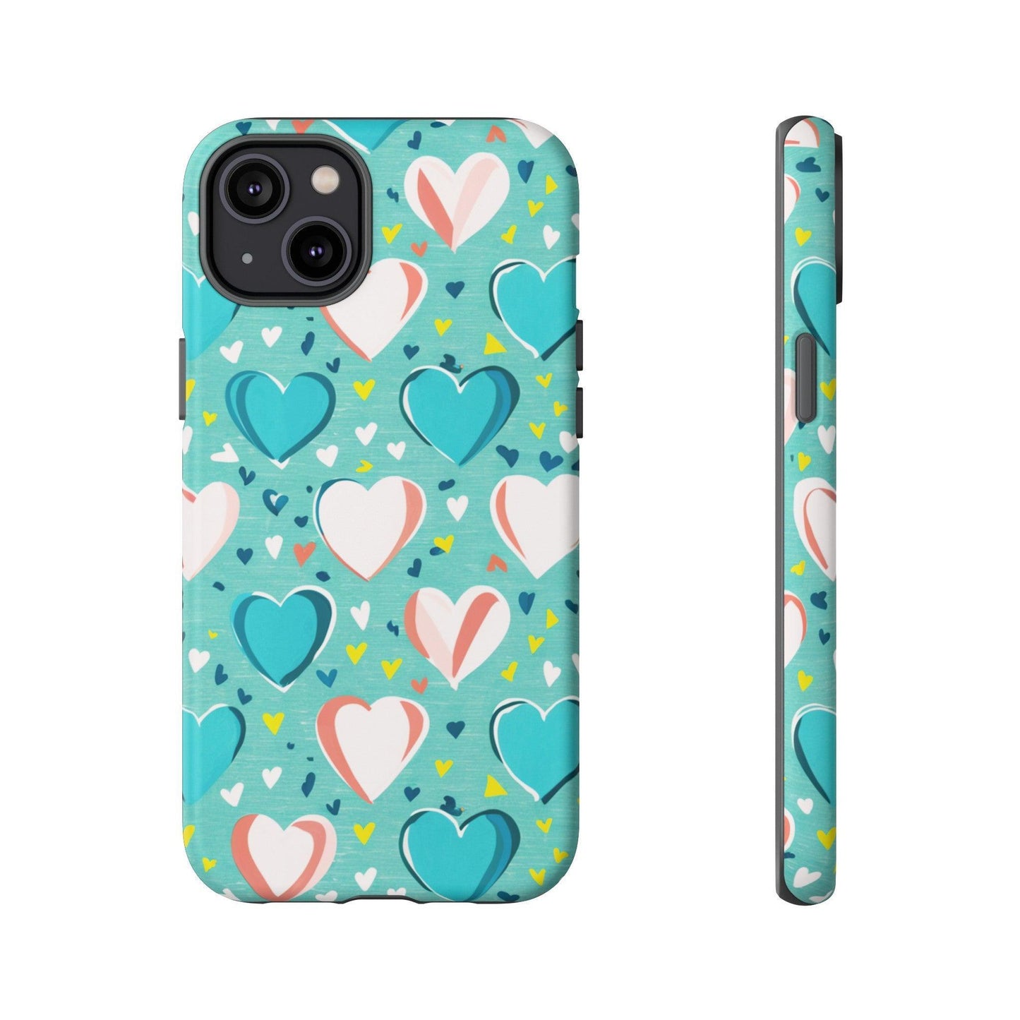 Tough Phone Case :" Eclectic Elegance Phone Case Collection" ( Hearts patterns)