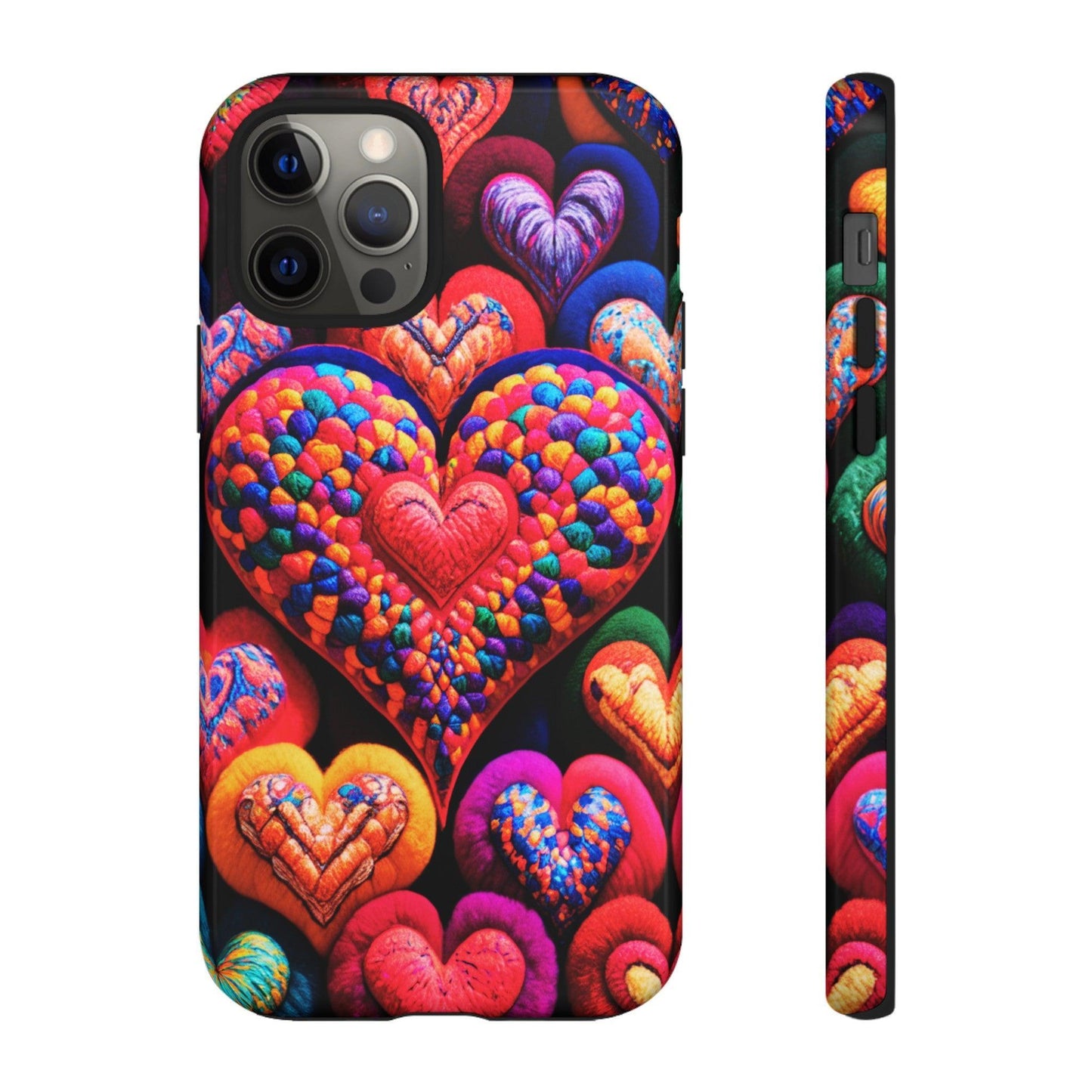 Tough Phone Case :" Eclectic Elegance Phone Case Collection" ( Hearts patterns)