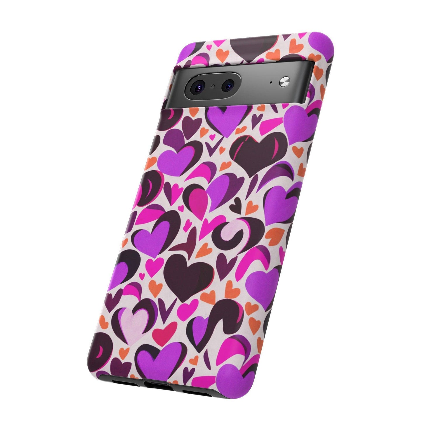 Tough Phone Case :" Eclectic Elegance Phone Case Collection" ( Hearts patterns)