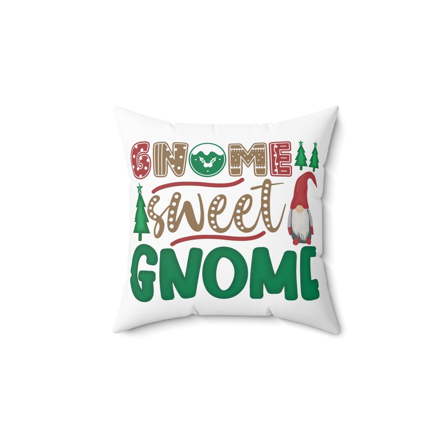 Christmas Gnomes Design Square Pillow