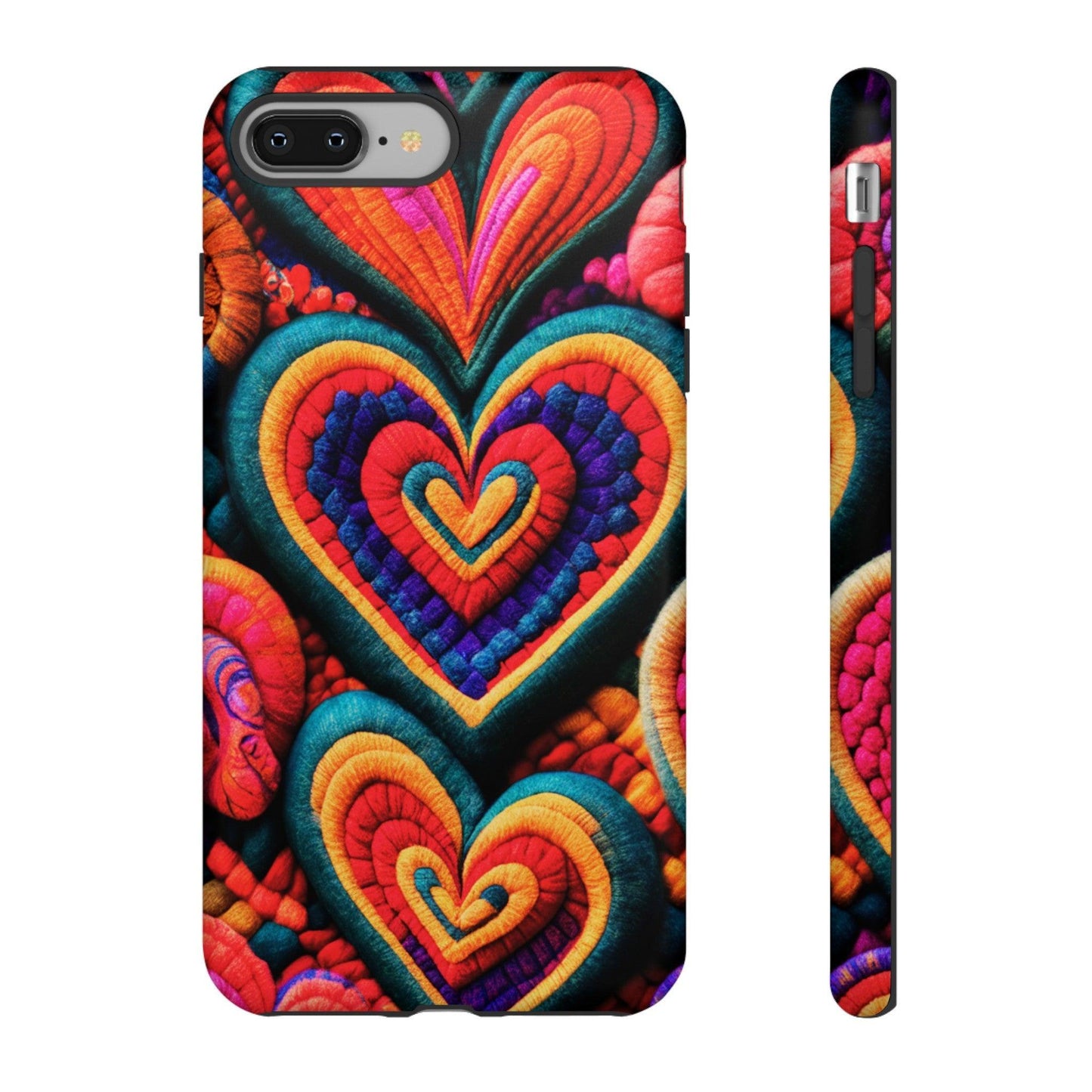 Tough Phone Case :" Eclectic Elegance Phone Case Collection" ( Hearts patterns)