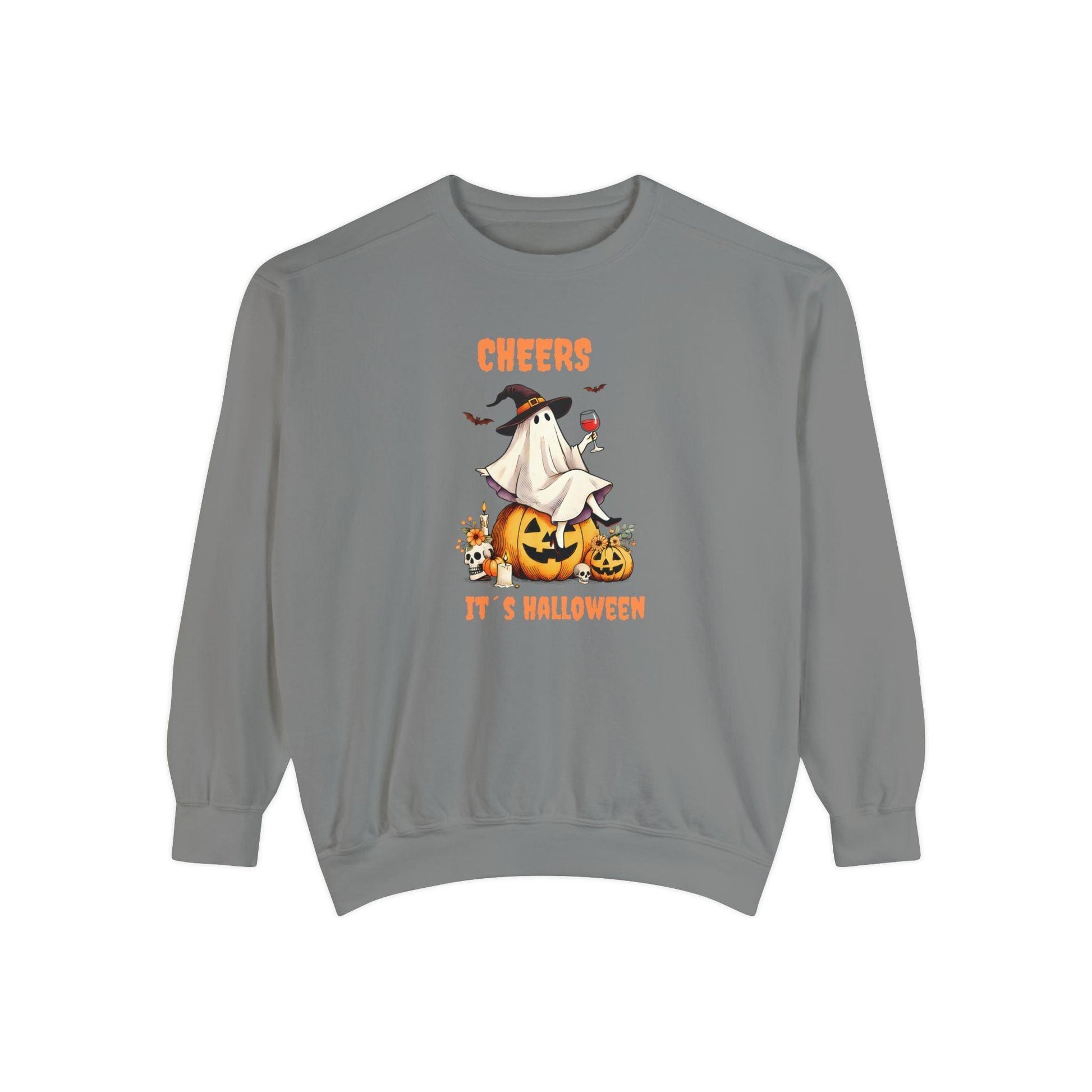 Cheers It’s Halloween Ghost Sweatshirt - Cosmic Creations by Karen